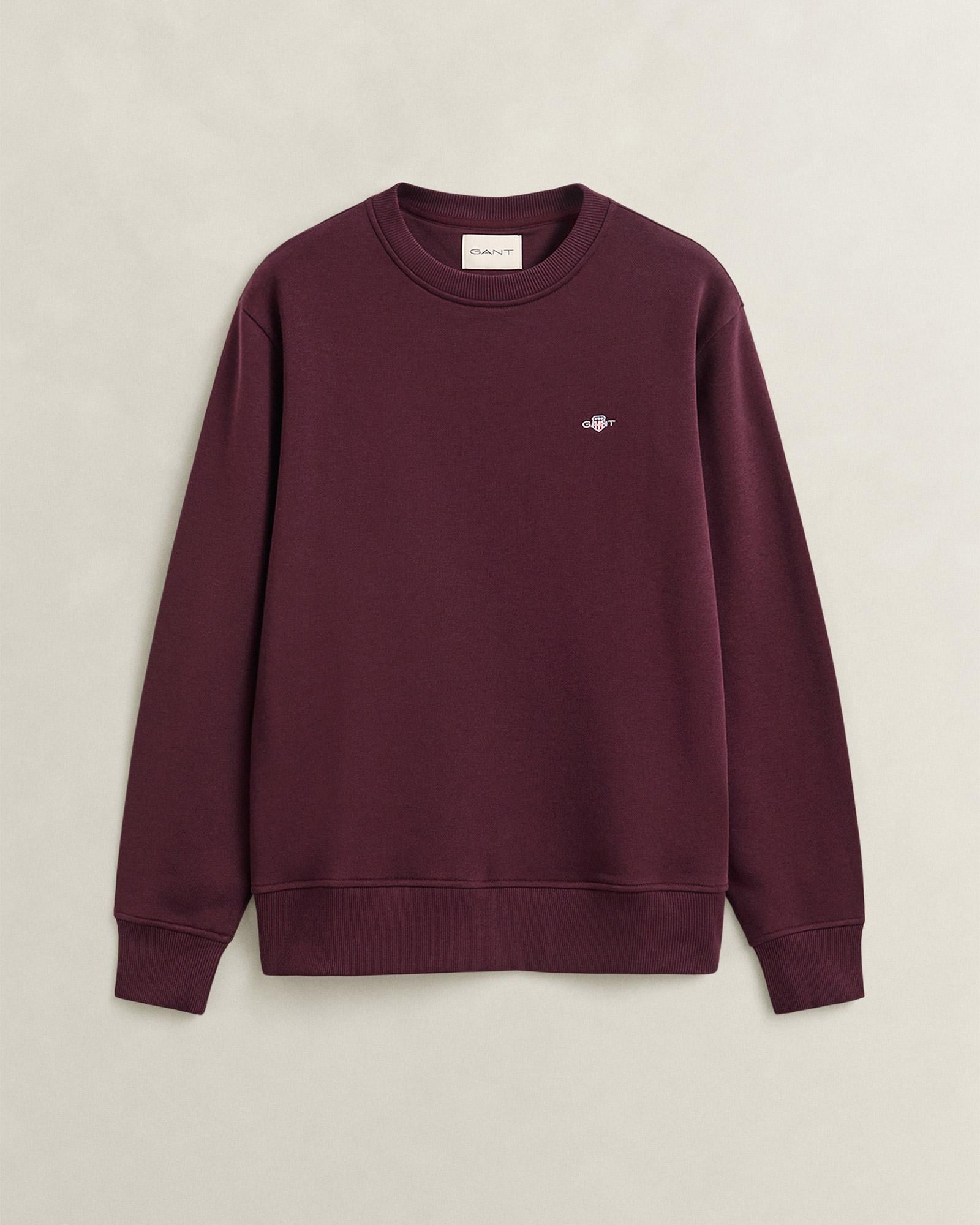 GANT Kadın Bordo Relaxed Fit Sweatshirt