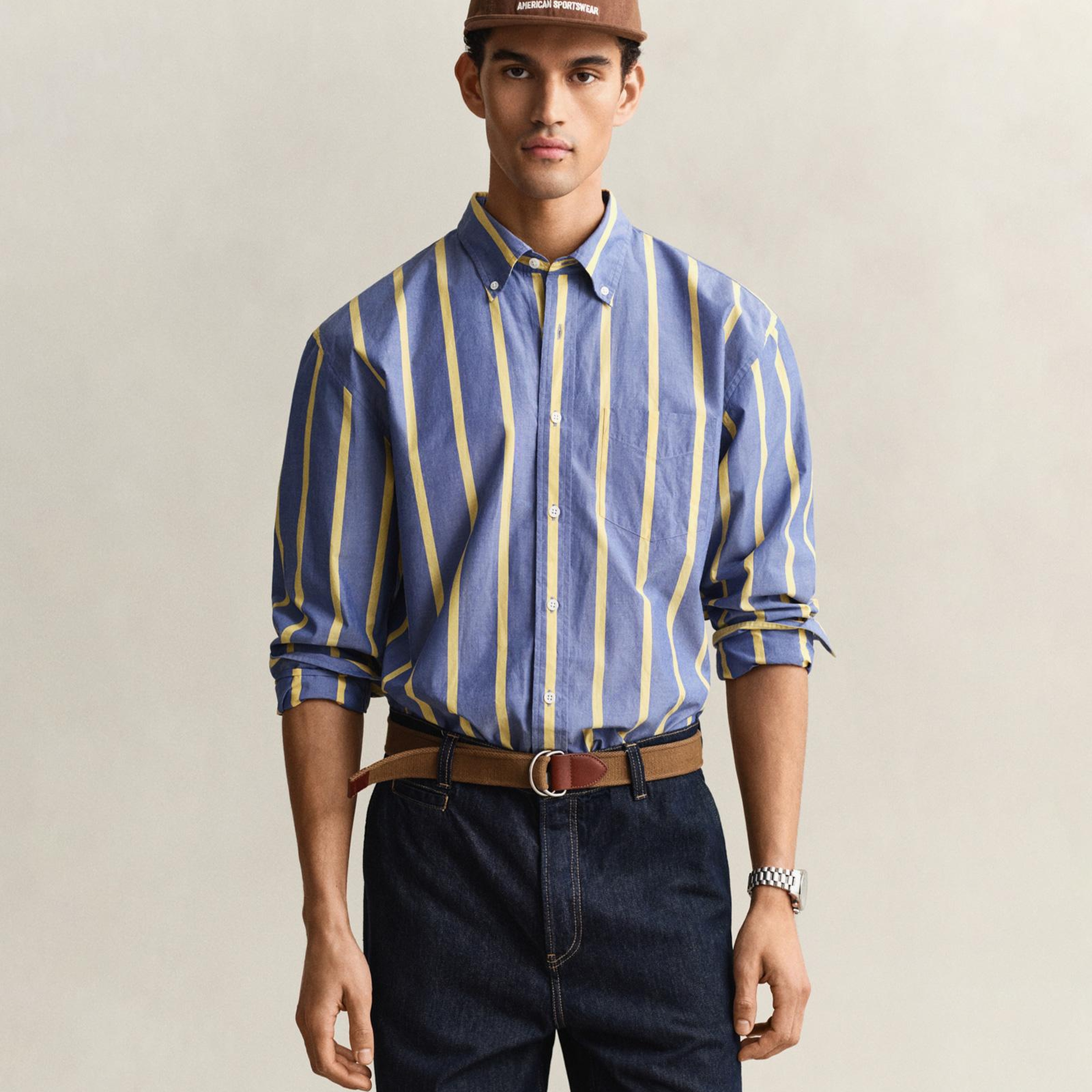GANT Erkek Mavi Relaxed Fit Gömlek