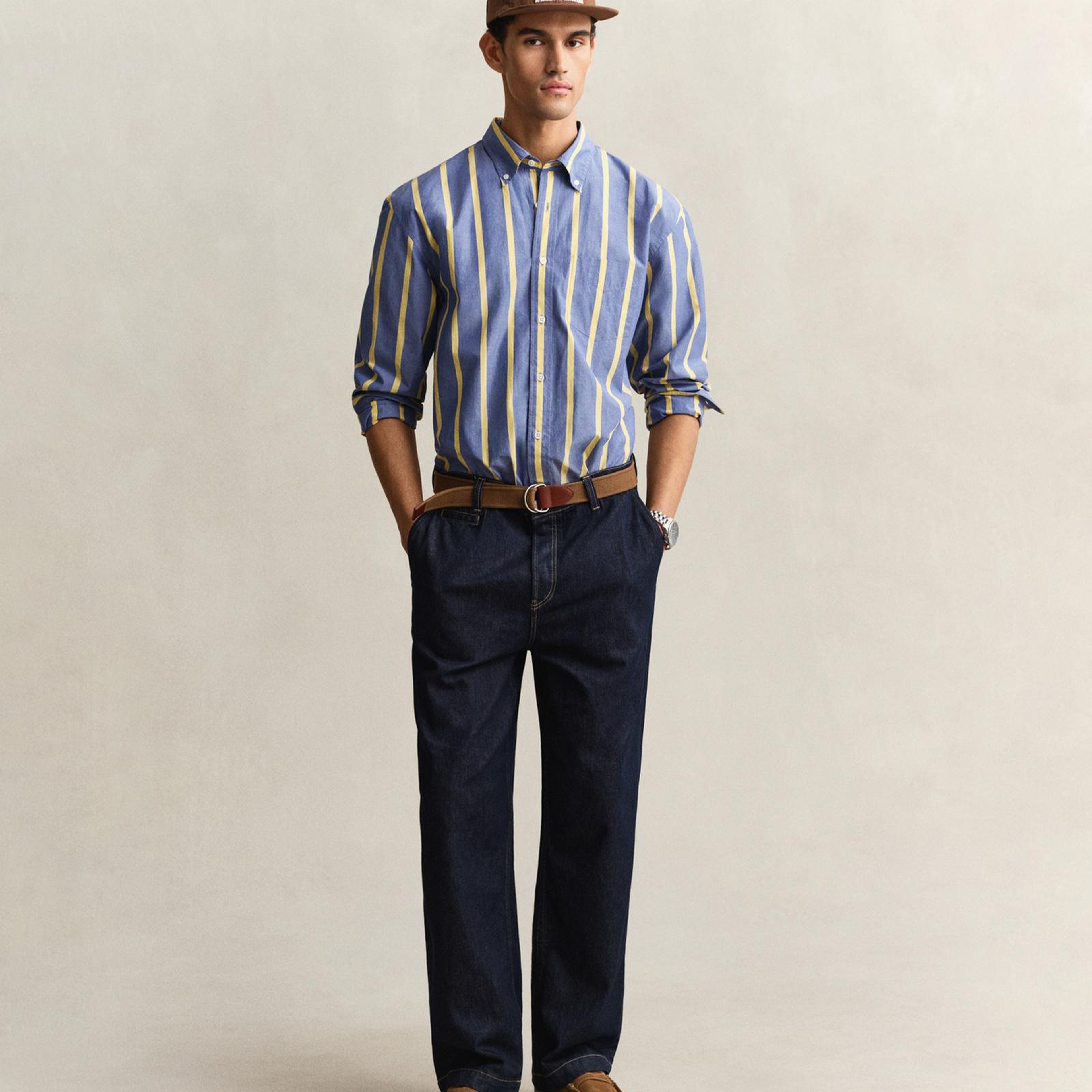 GANT Erkek Mavi Relaxed Fit Gömlek