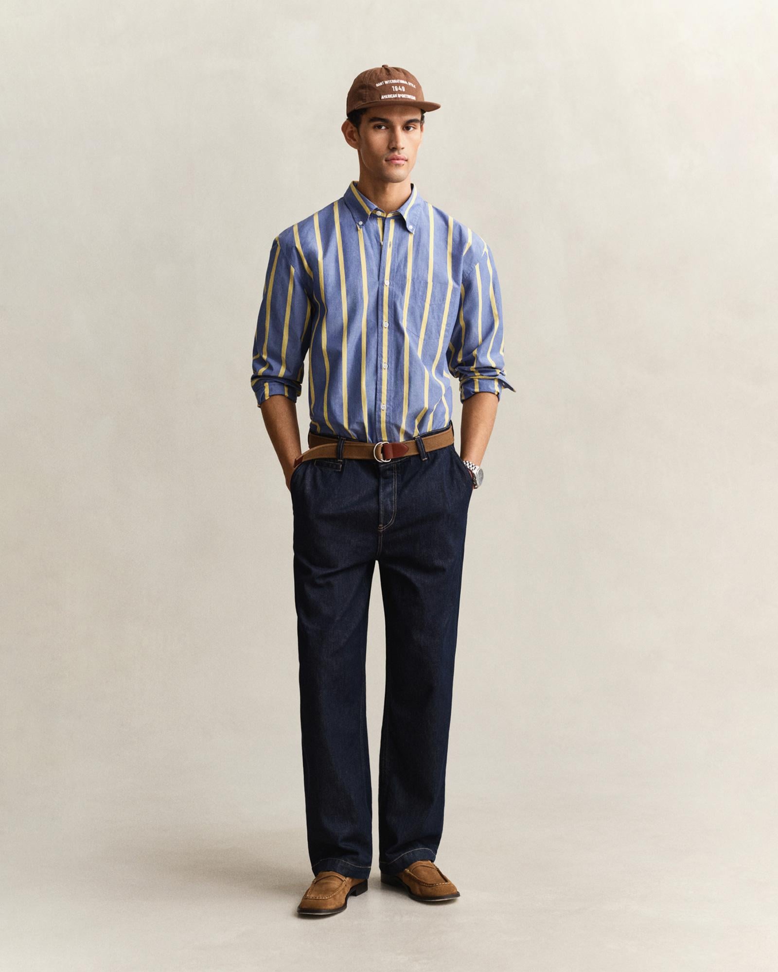 GANT Erkek Mavi Relaxed Fit Gömlek