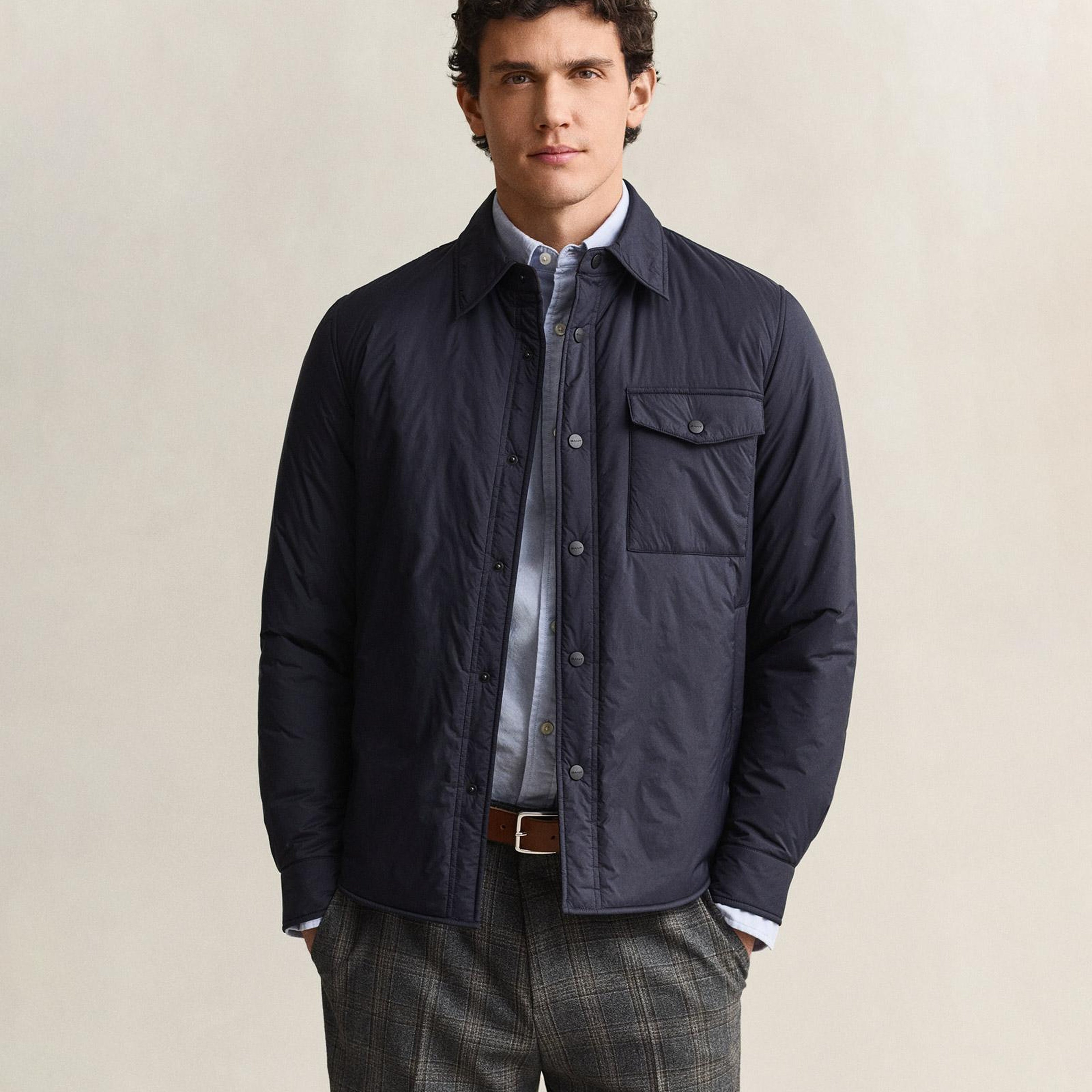 GANT Erkek Lacivert Regular Fit Gömlek