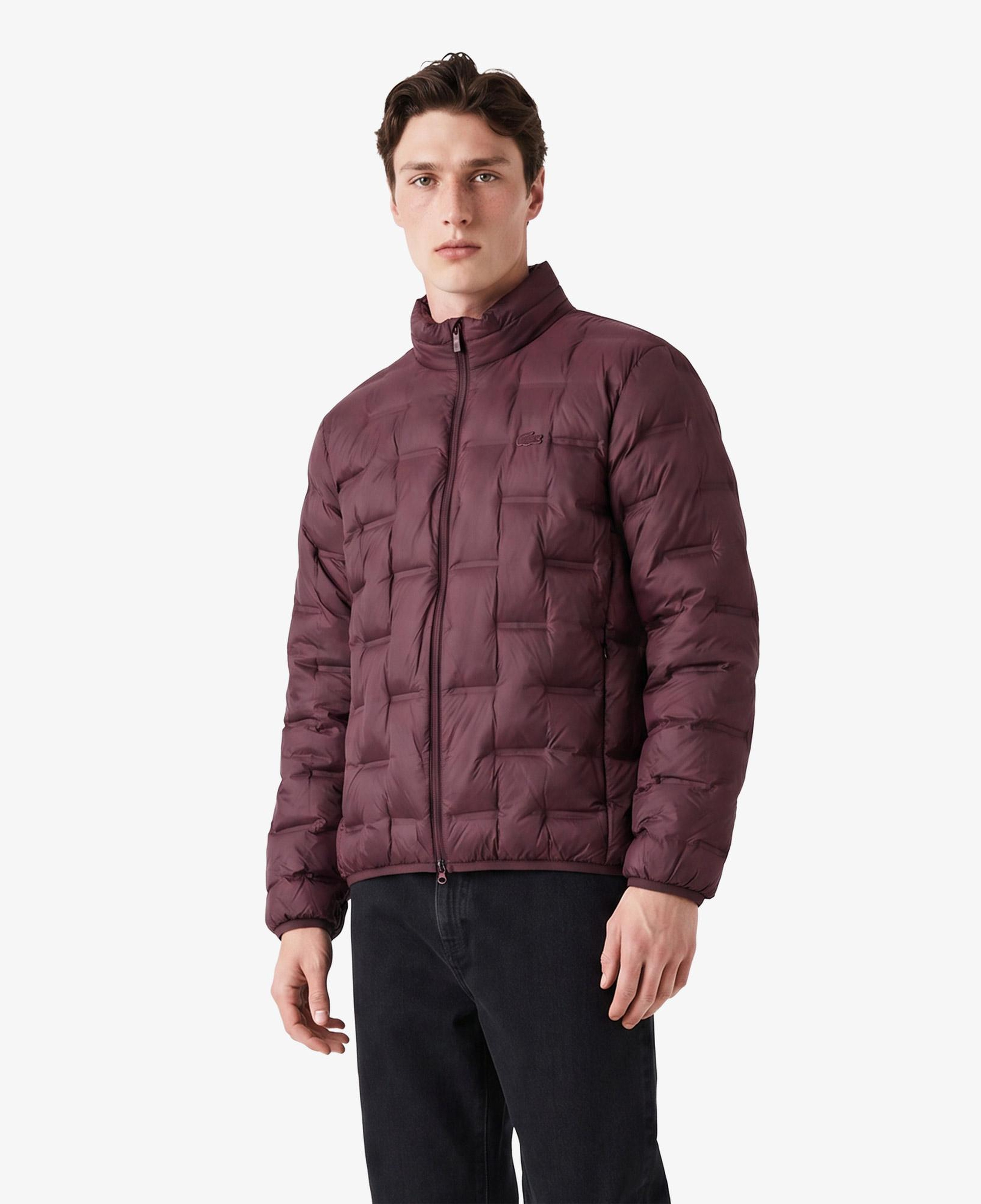 Erkek Regular Fit Dik Yaka Kapitone Bordo Mont