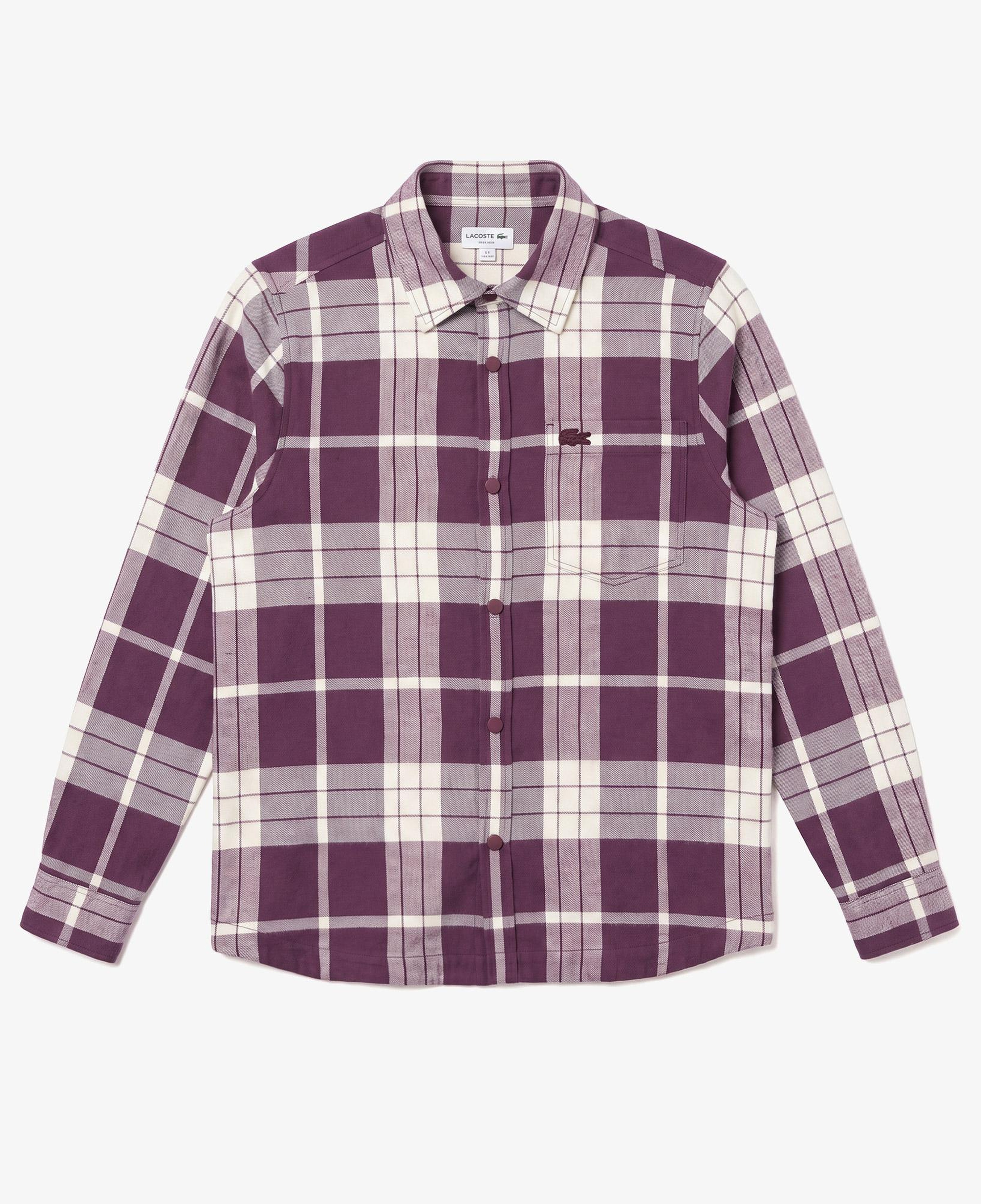Erkek Regular Fit Ekose Bordo Gömlek
