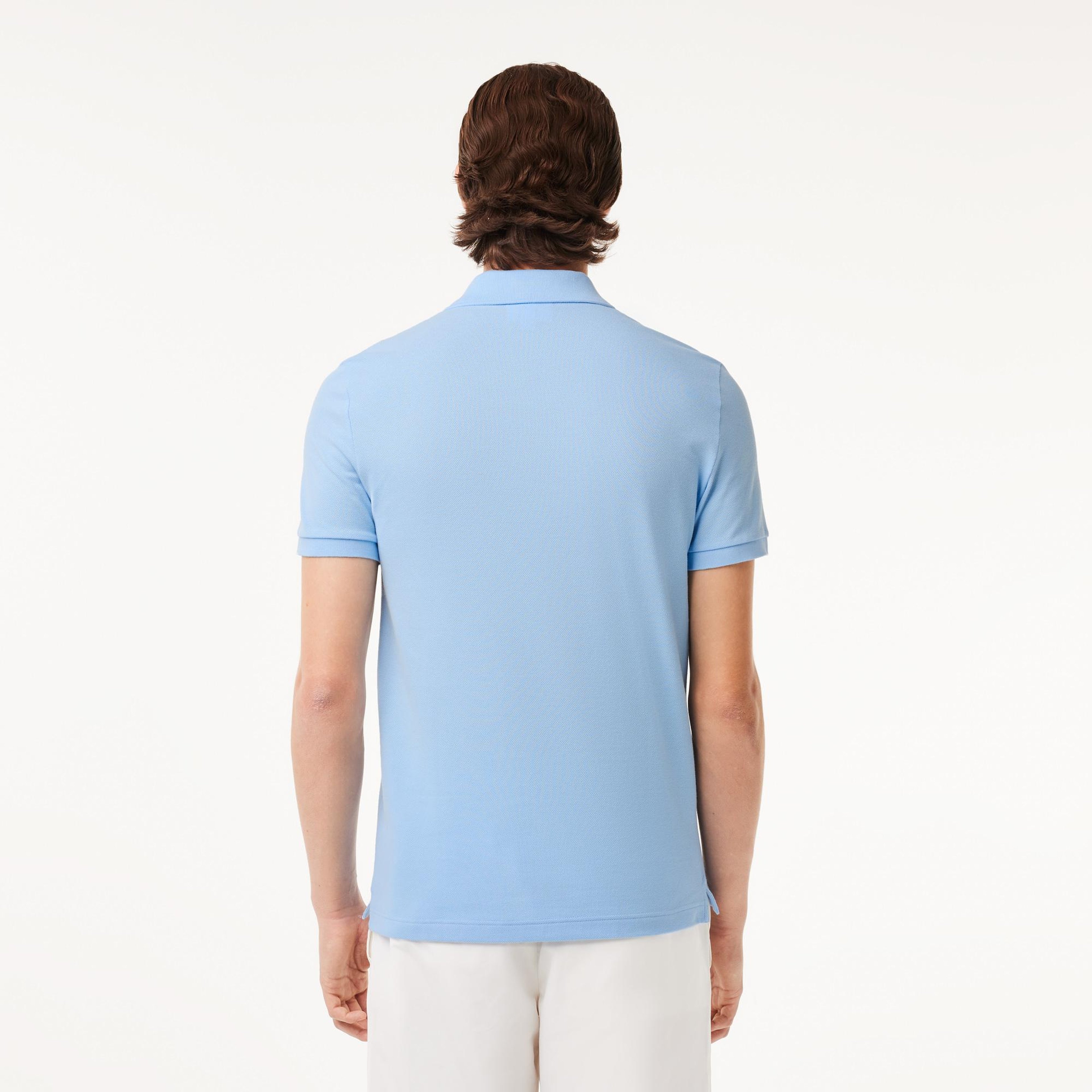 L.12.12 Erkek Slim Fit Mavi Polo