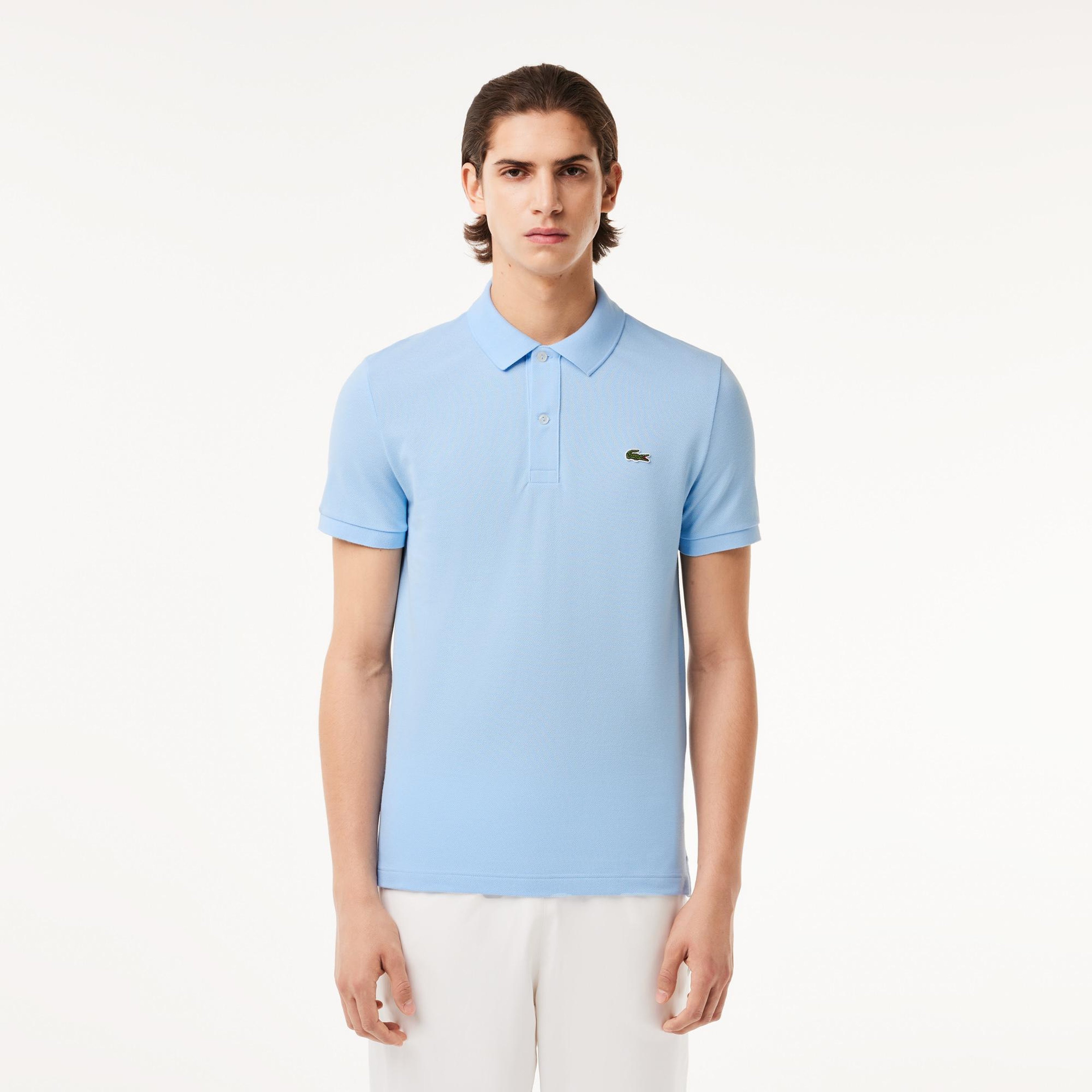 L.12.12 Erkek Slim Fit Mavi Polo