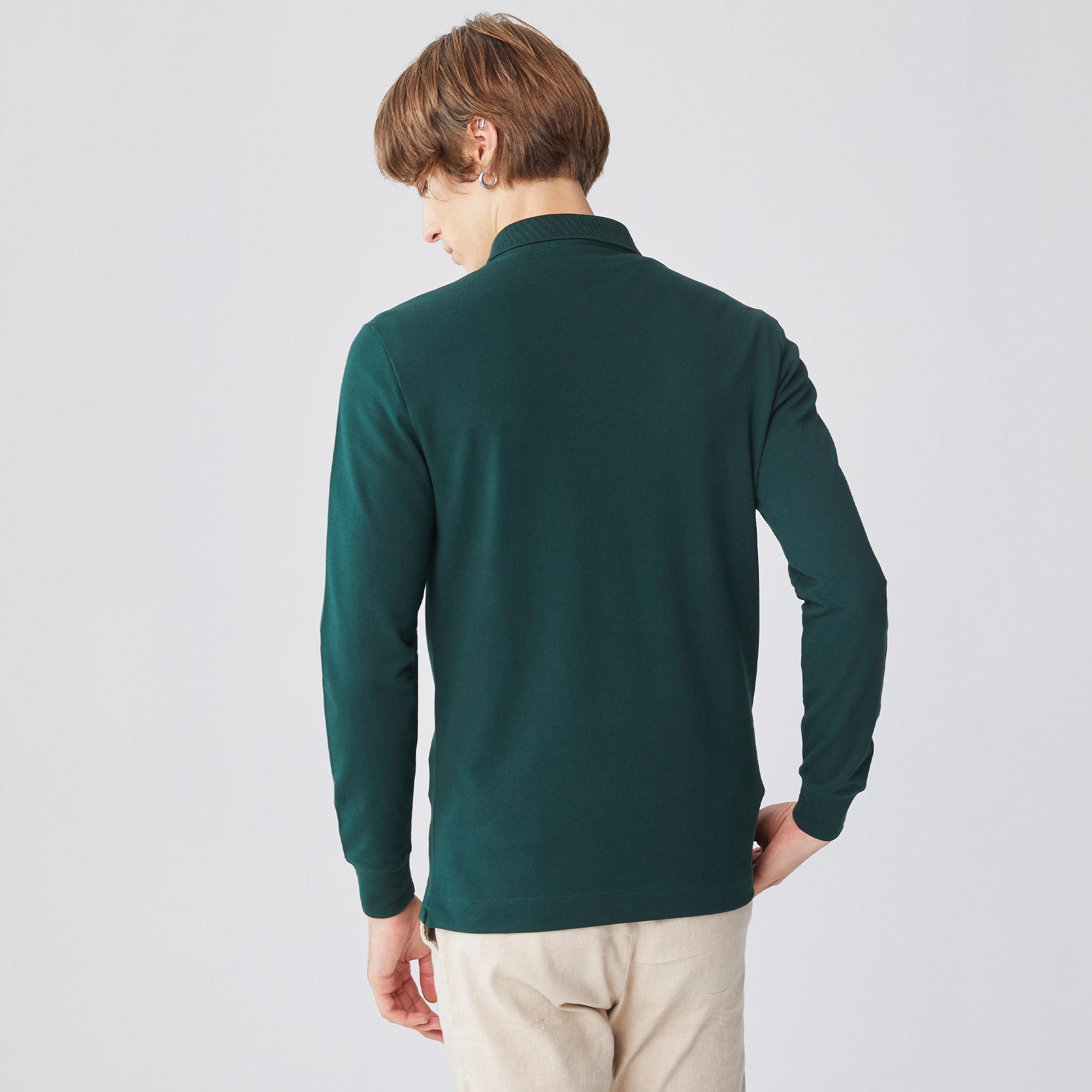 Lacoste Erkek Regular Fit Uzun Kollu Koyu Gri Paris Polo