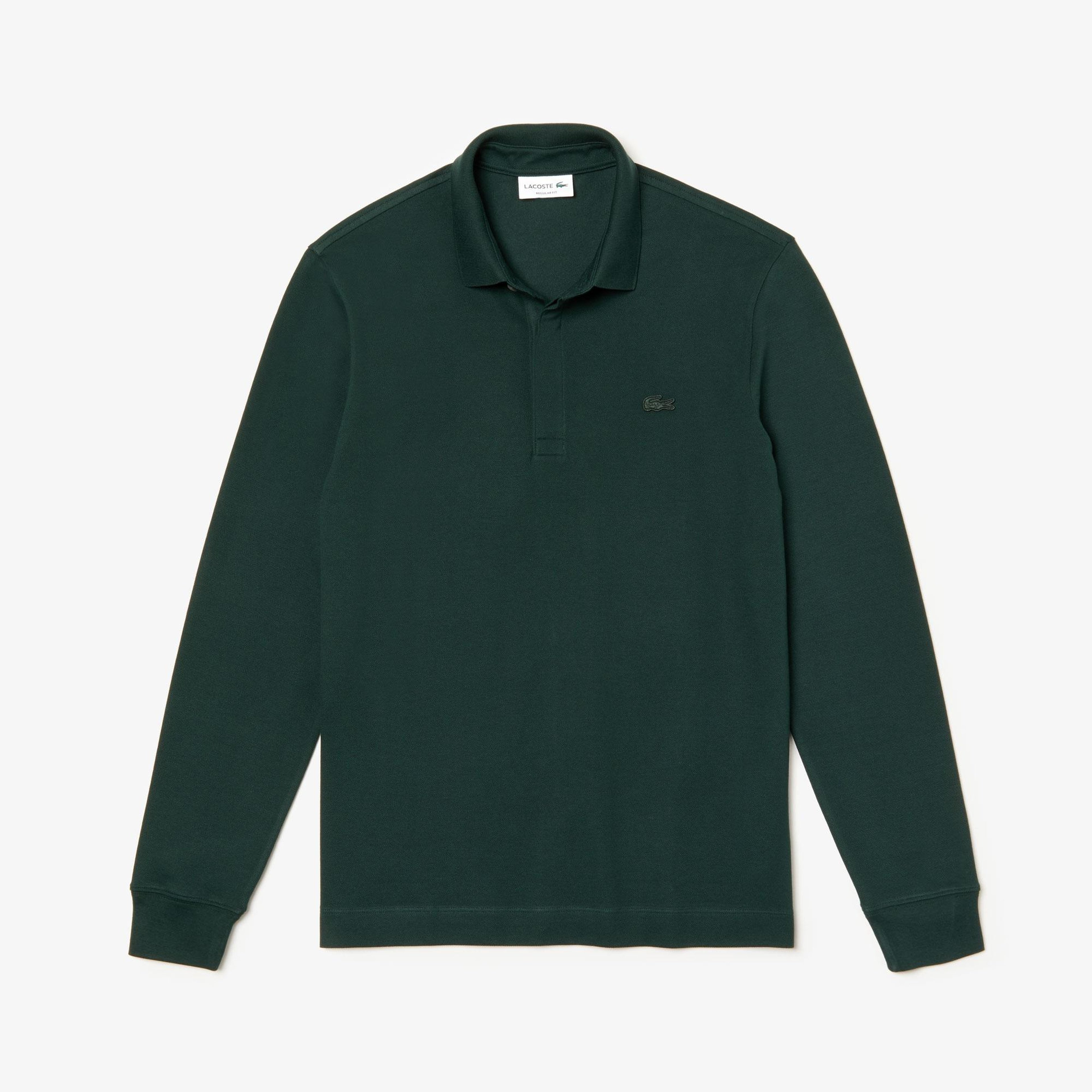 Lacoste Erkek Regular Fit Uzun Kollu Koyu Gri Paris Polo