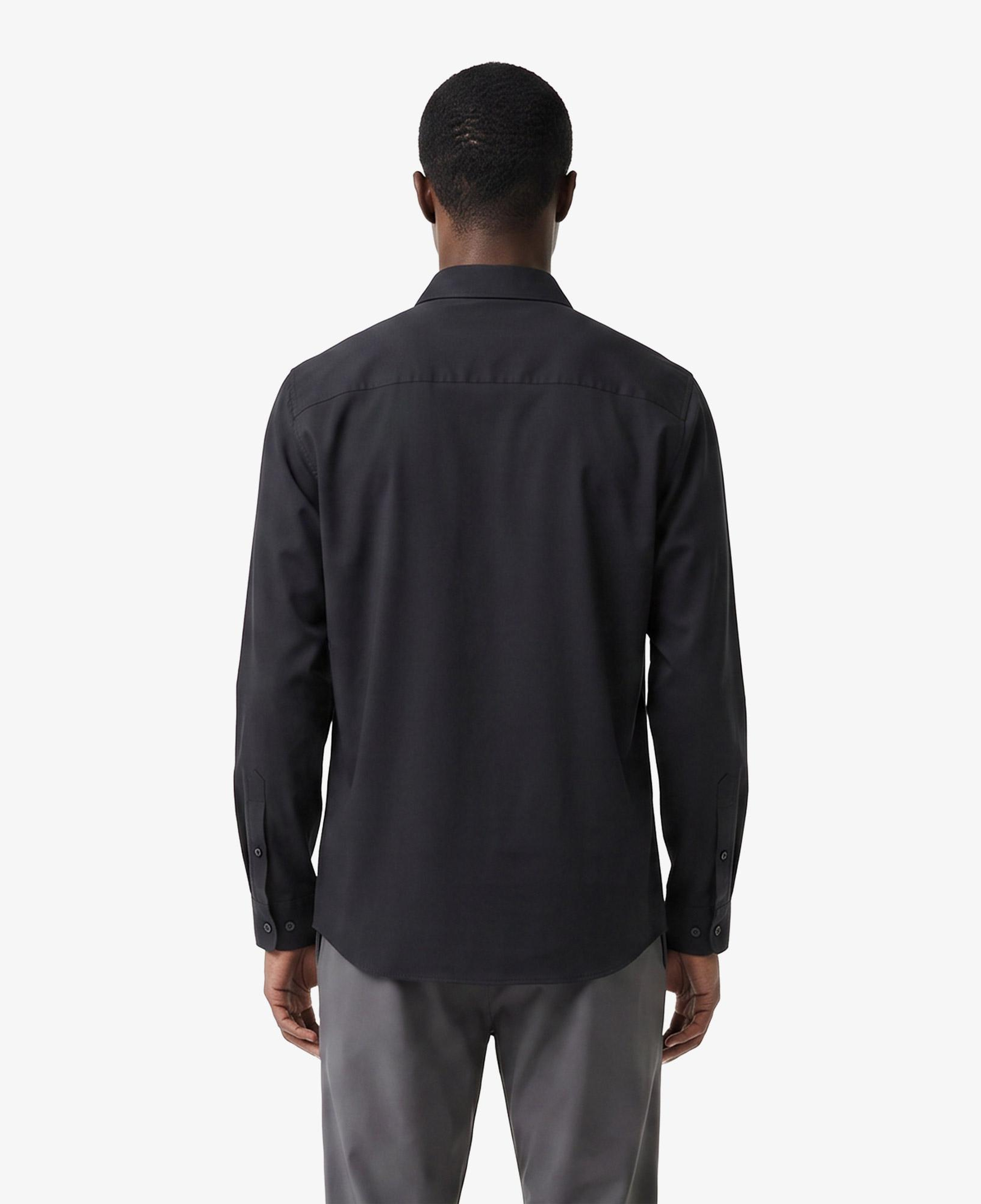 Erkek Slim Fit Siyah Gömlek