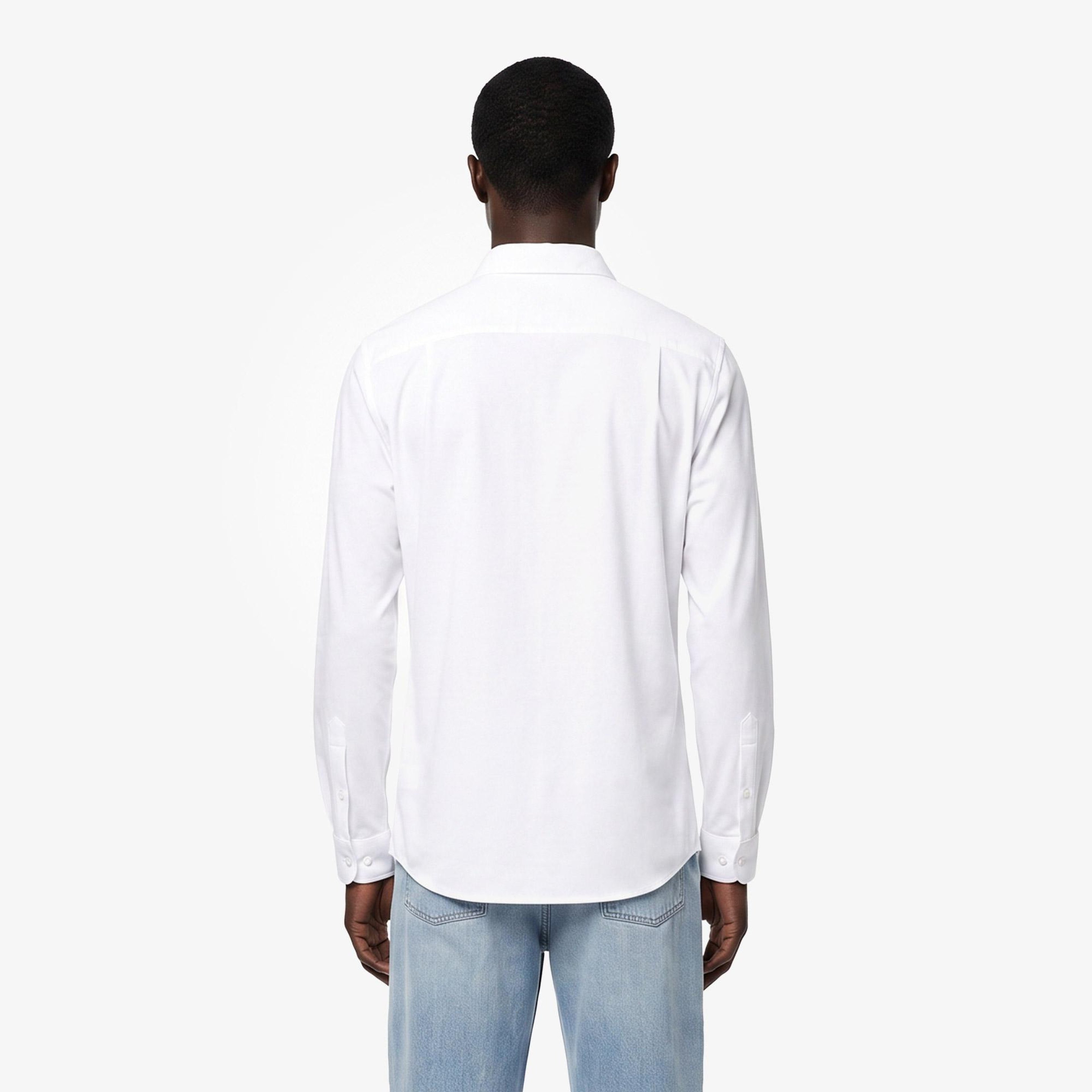 Erkek Slim Fit Beyaz Gömlek