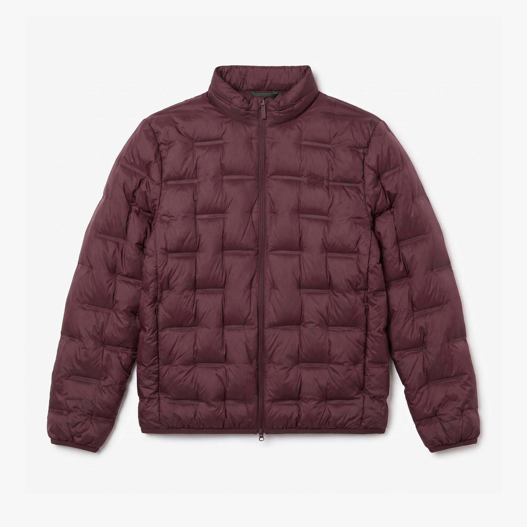 Erkek Regular Fit Dik Yaka Kapitone Bordo Mont