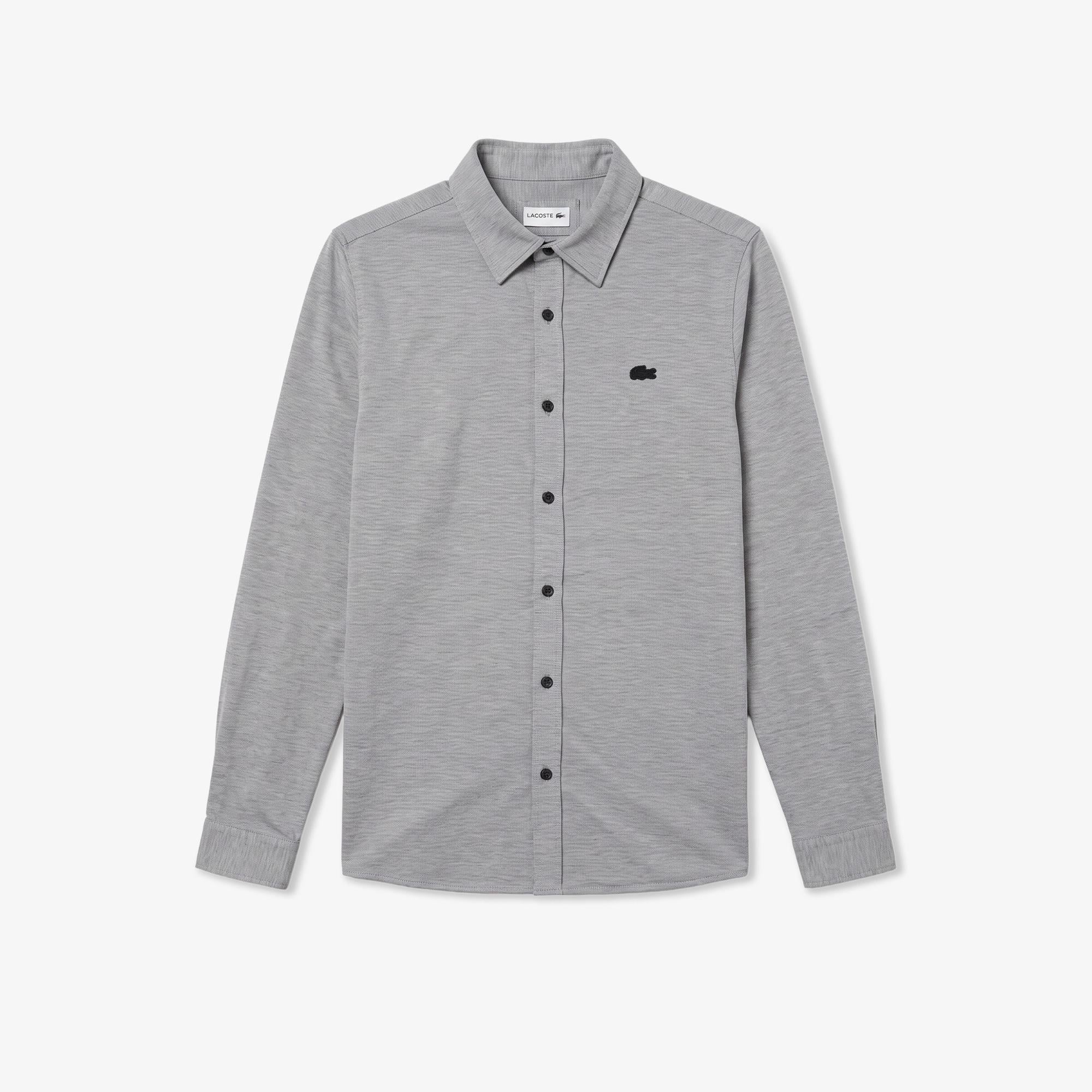 Erkek Slim Fit Gri Gömlek