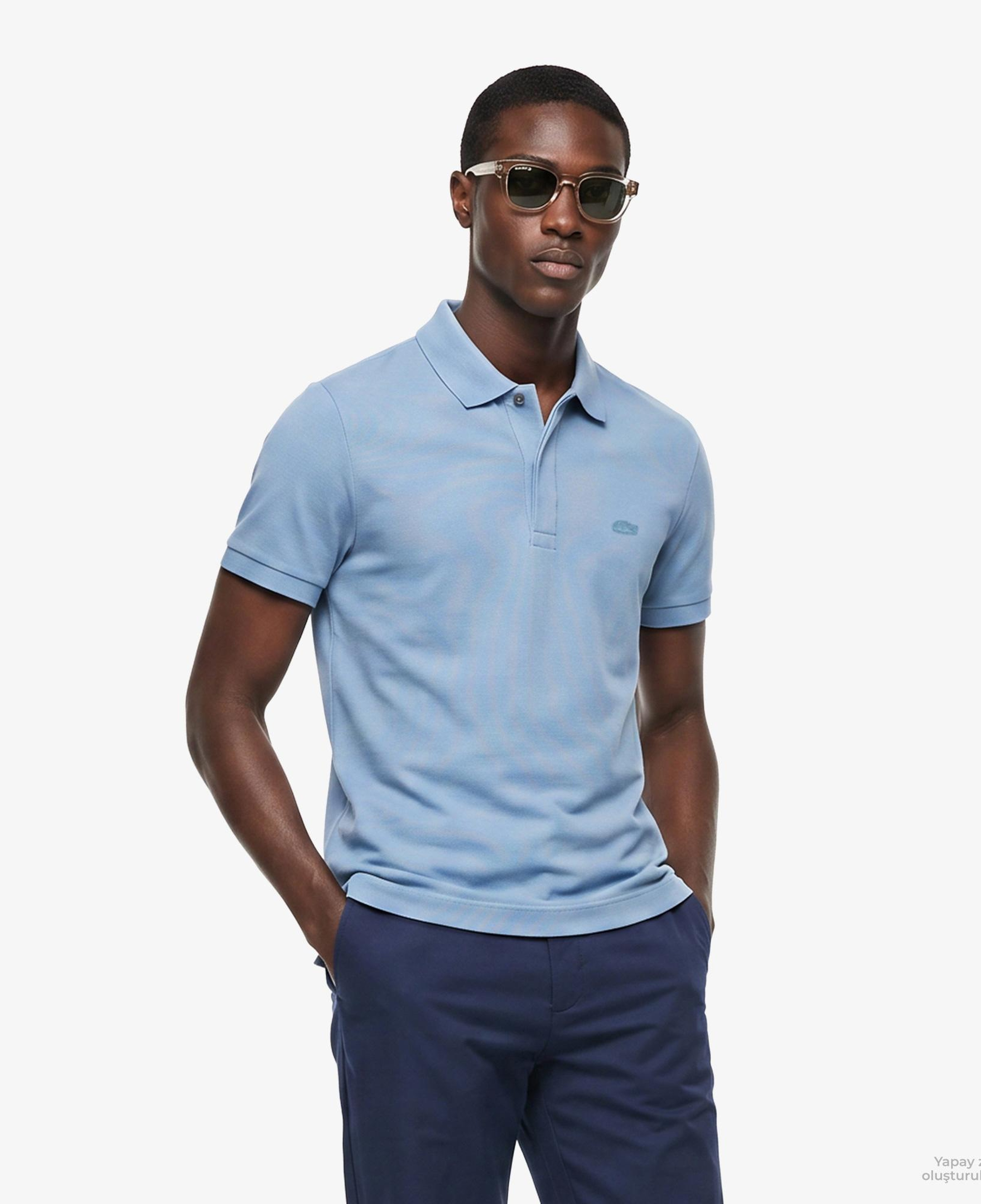 Erkek Regular Fit Mavi Paris Polo