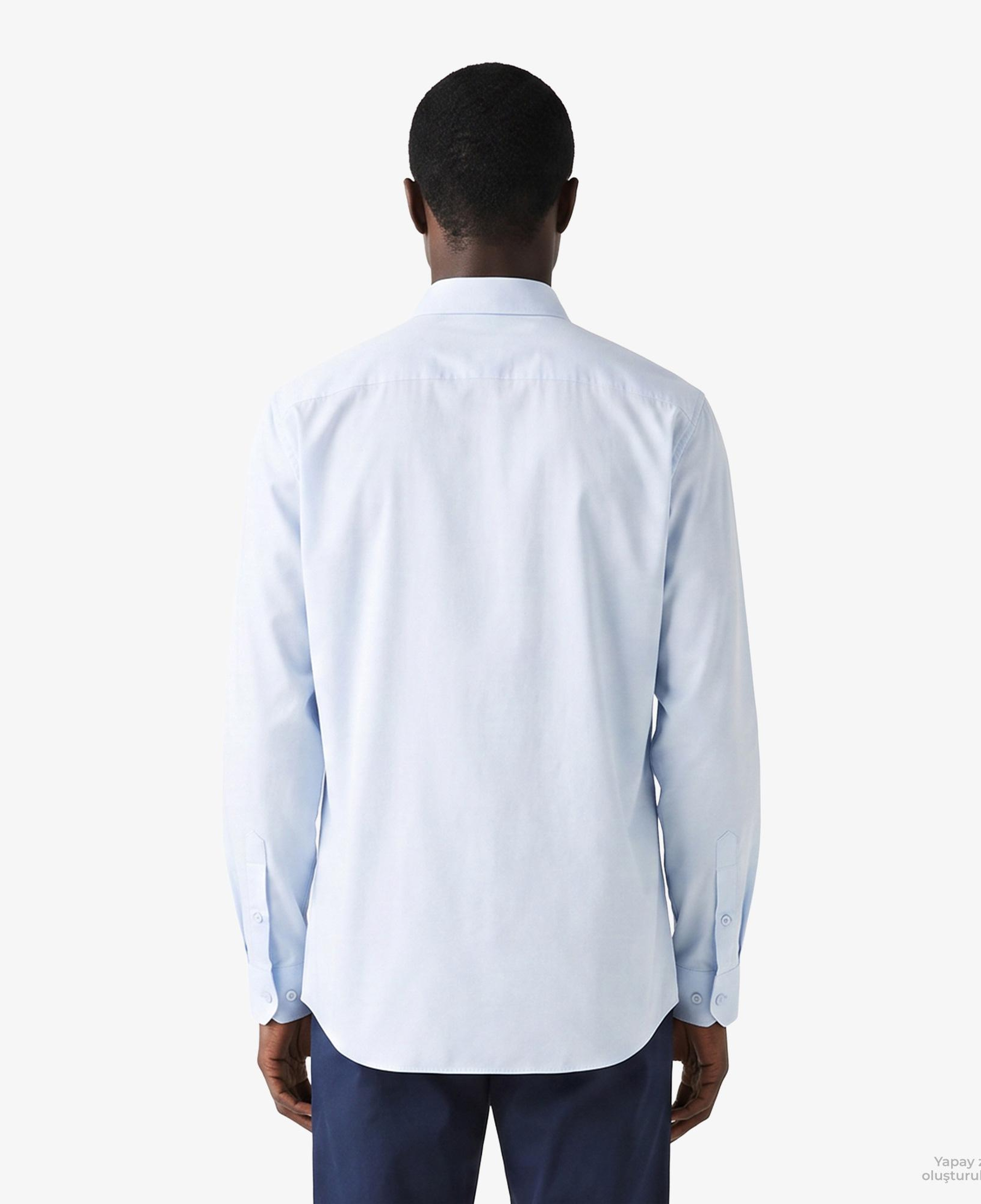 Erkek Slim Fit Açık Mavi Gömlek