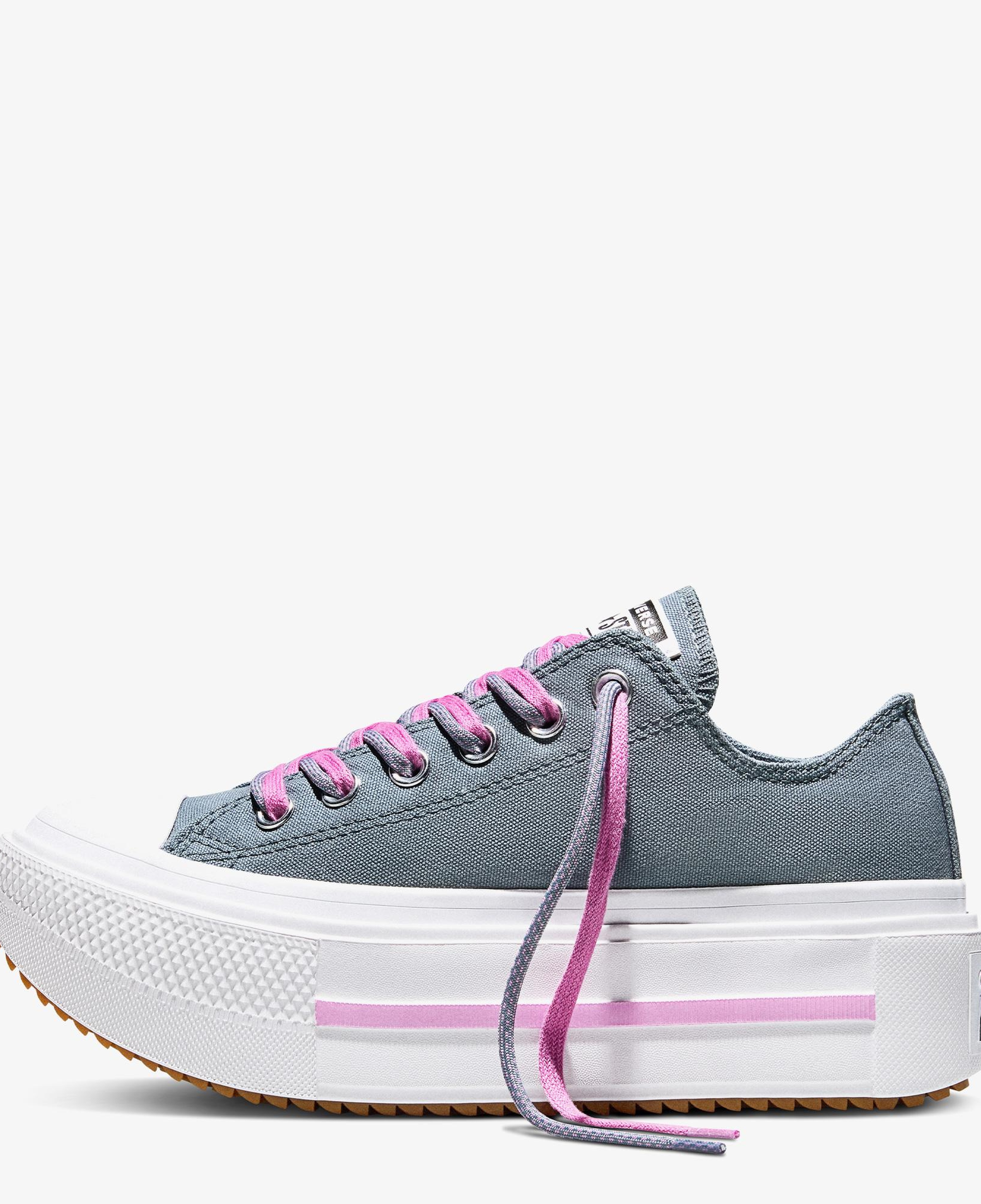 Converse Chuck Taylor All Star Double Stack Platform Gri Sneaker