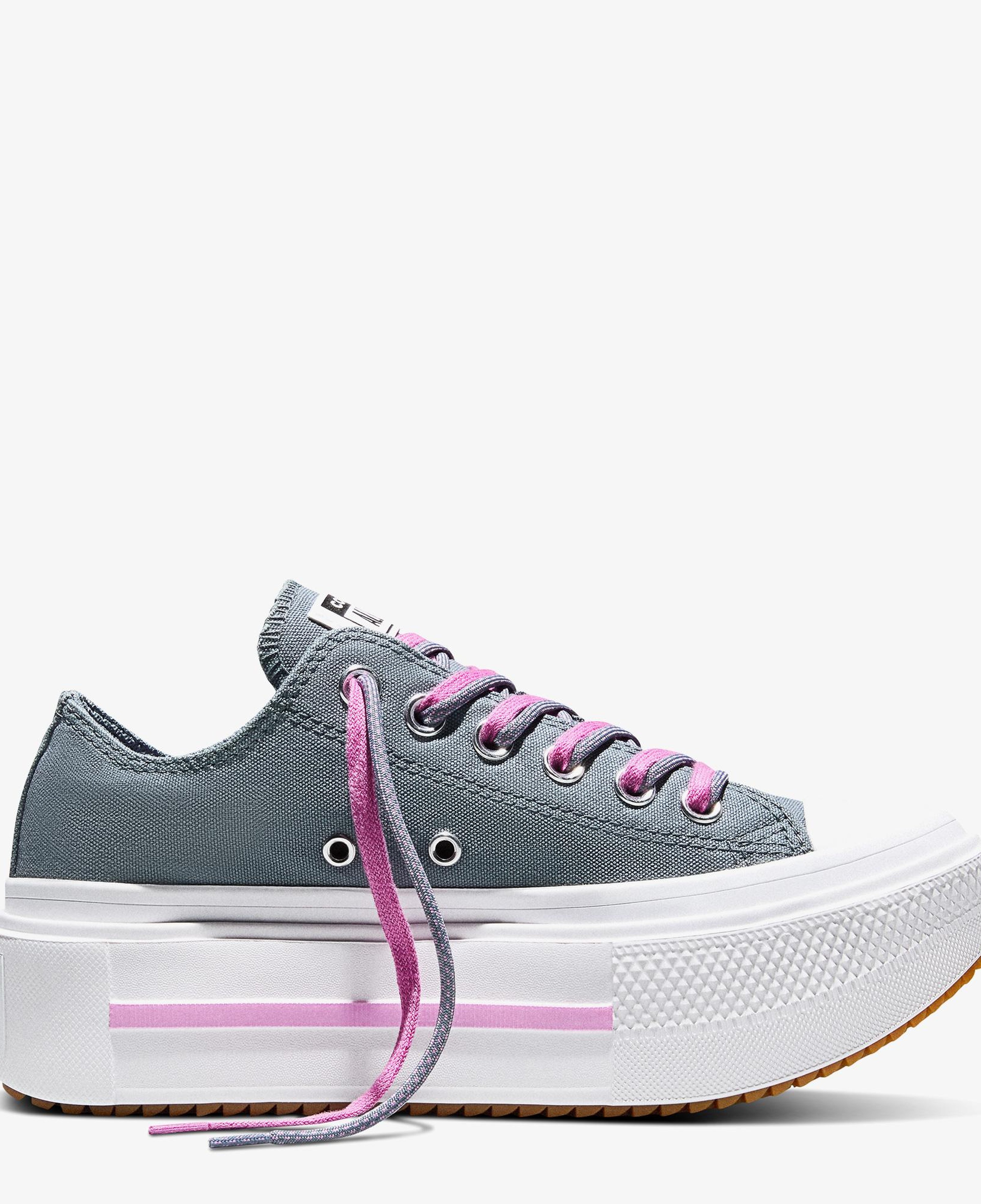 Converse Chuck Taylor All Star Double Stack Platform Gri Sneaker
