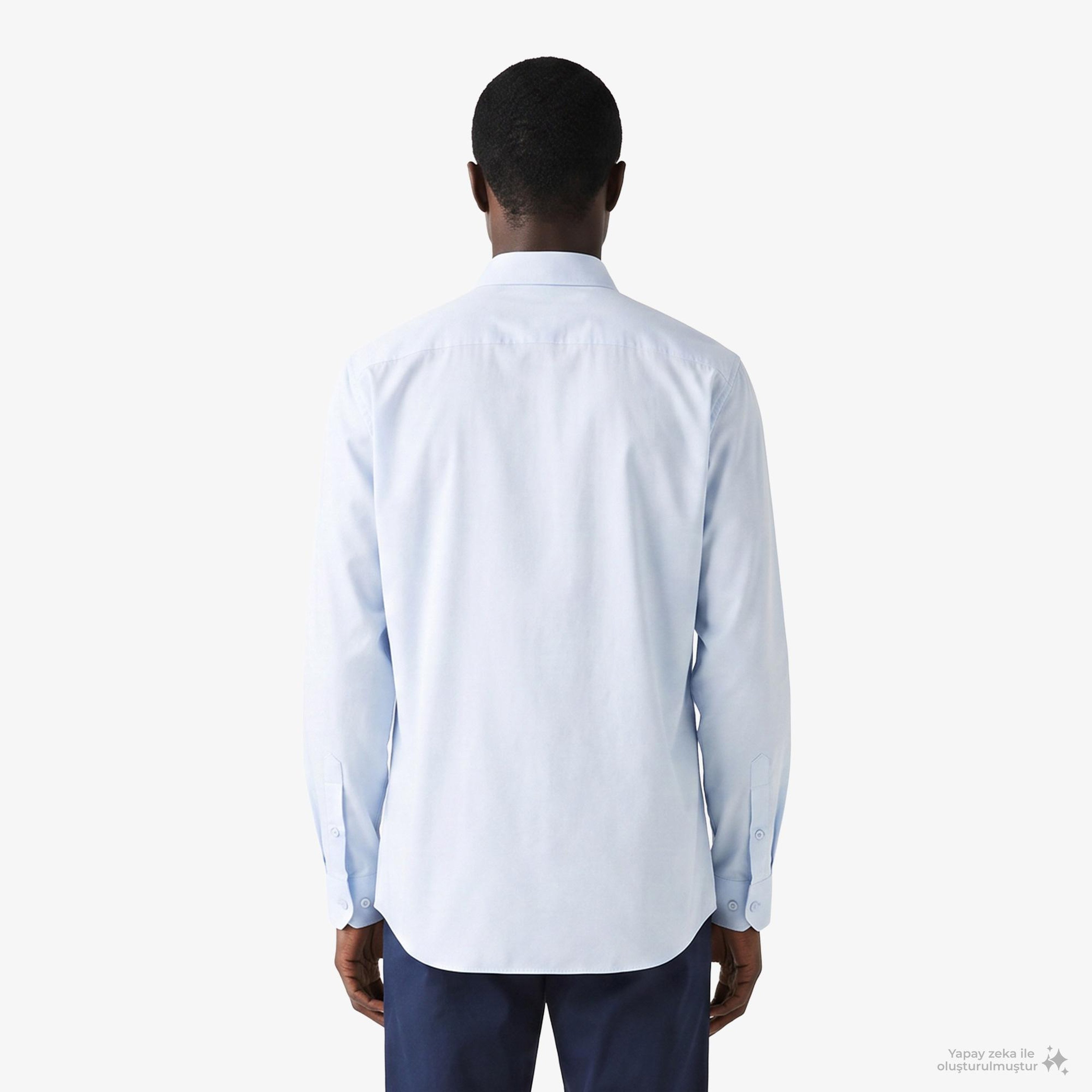 Erkek Slim Fit Açık Mavi Gömlek
