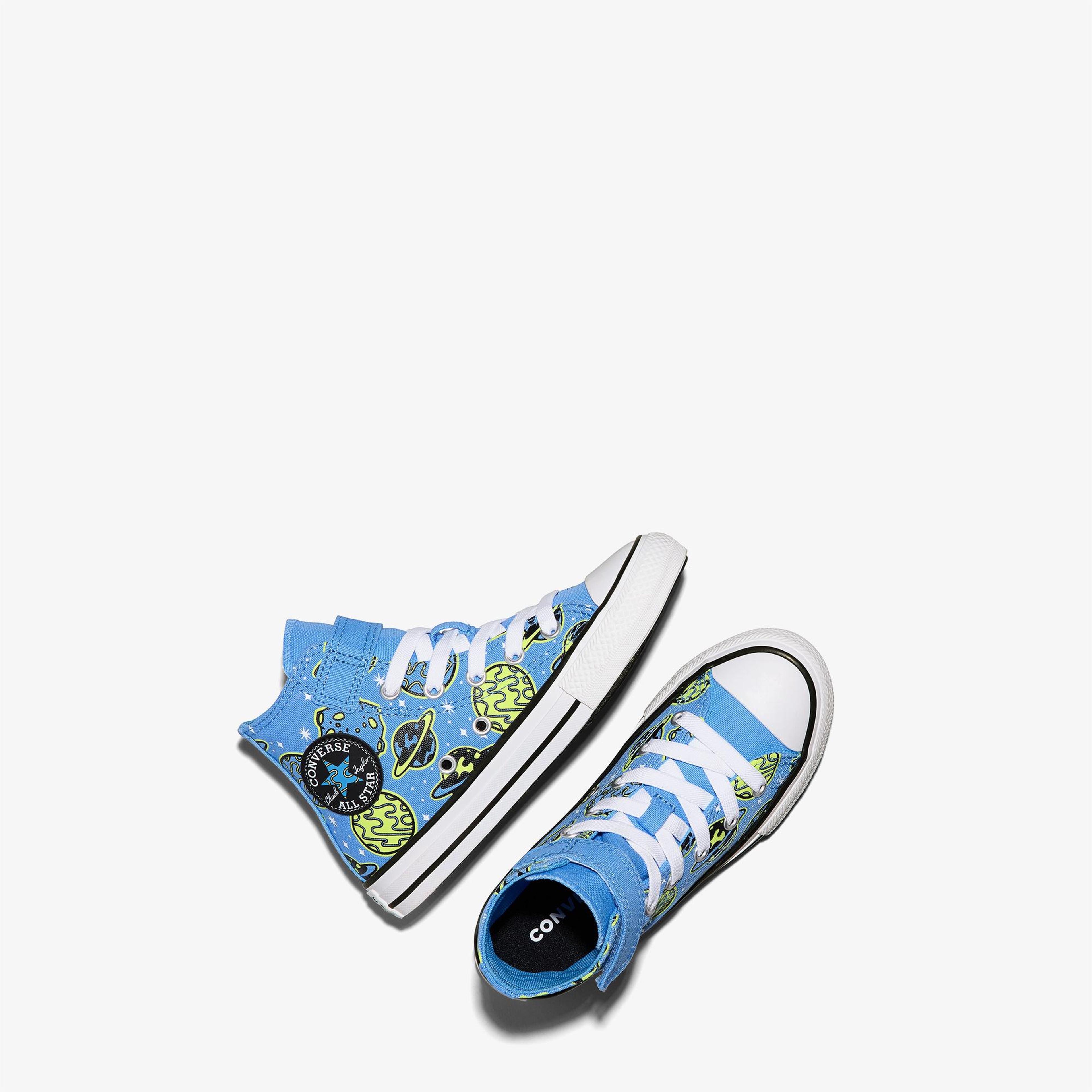 Converse Chuck Taylor All Star Çocuk Easy-On Baskılı Mavi Sneaker