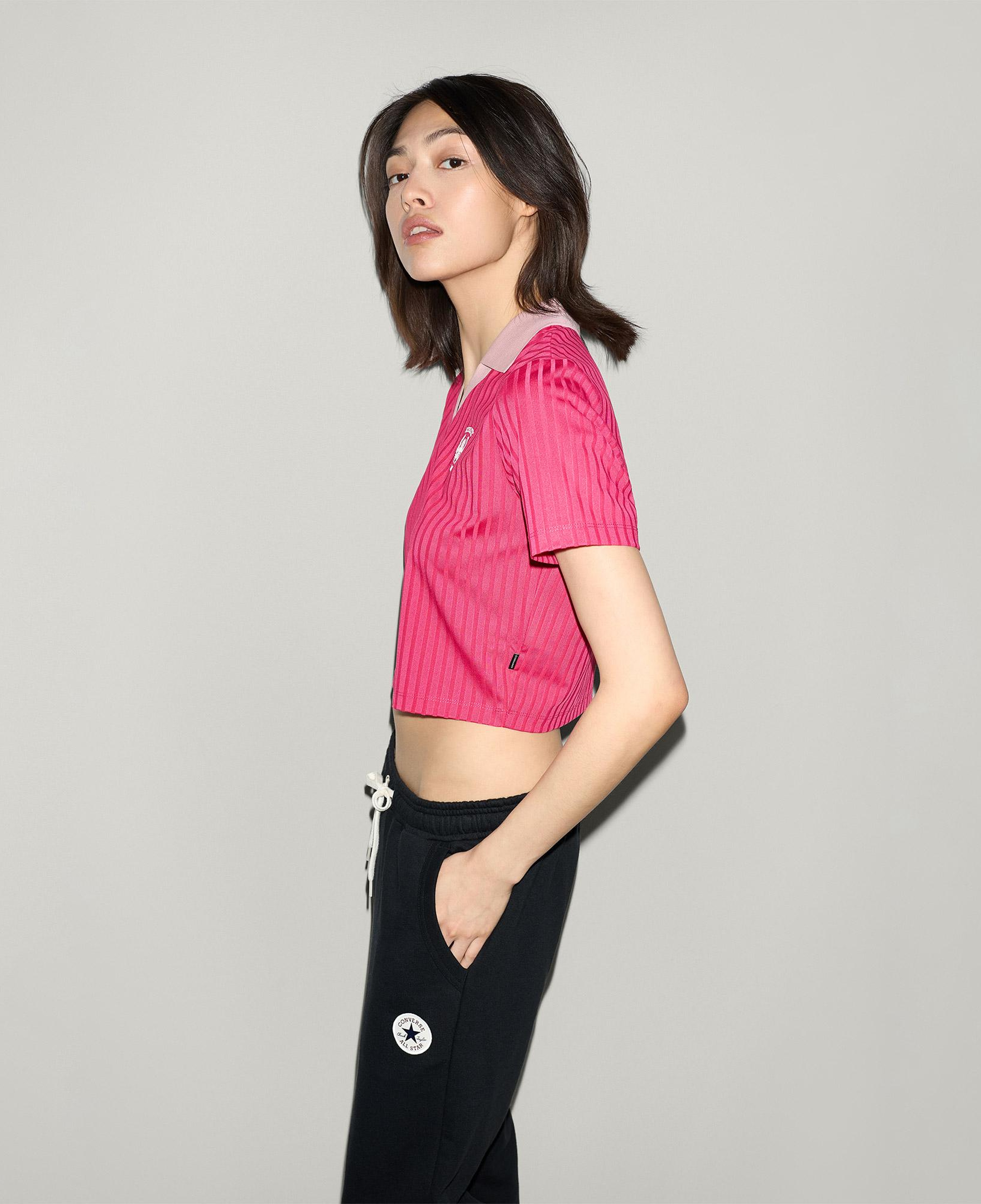 Converse Kadın Gri Polo Yaka T-Shirt