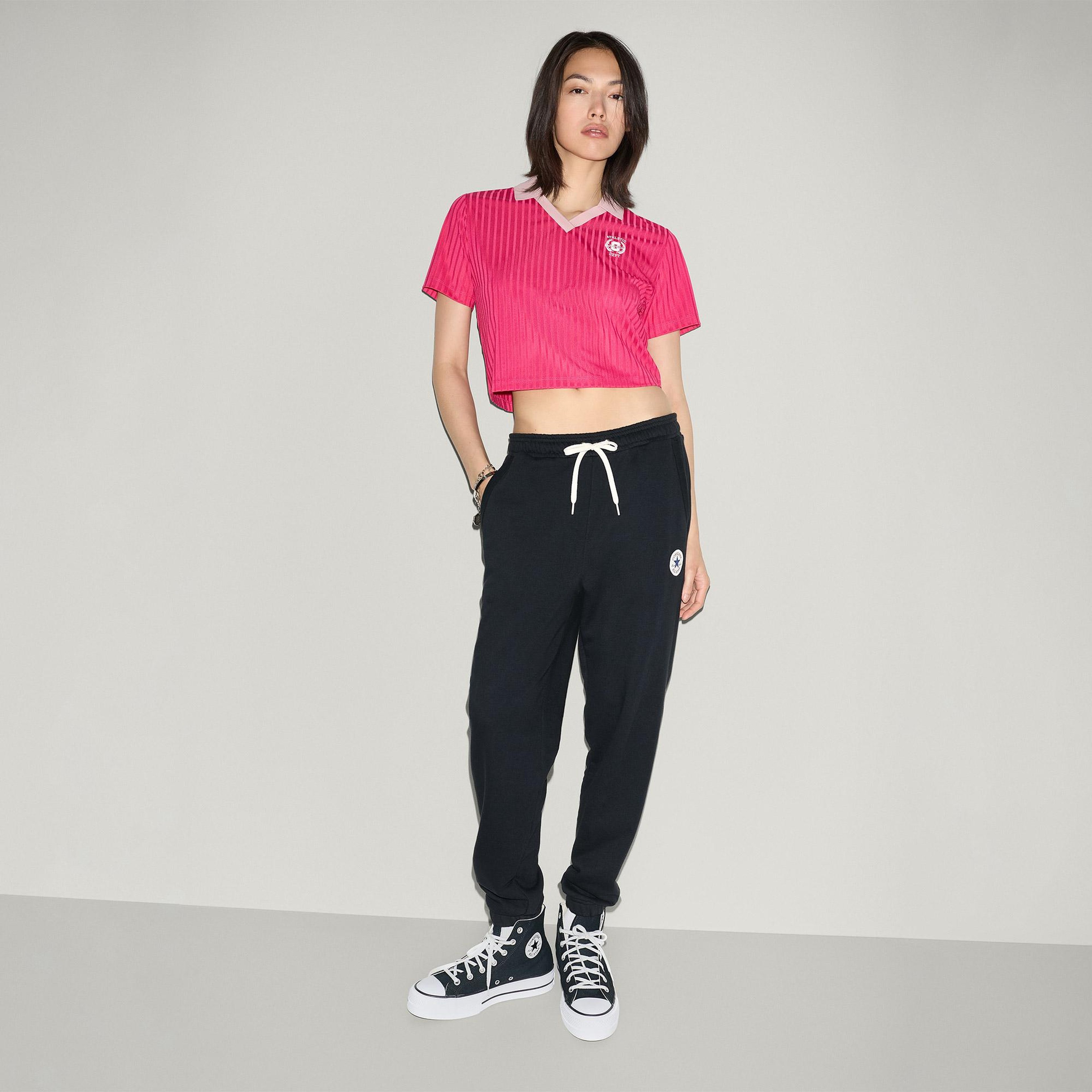Converse Kadın Gri Polo Yaka T-Shirt