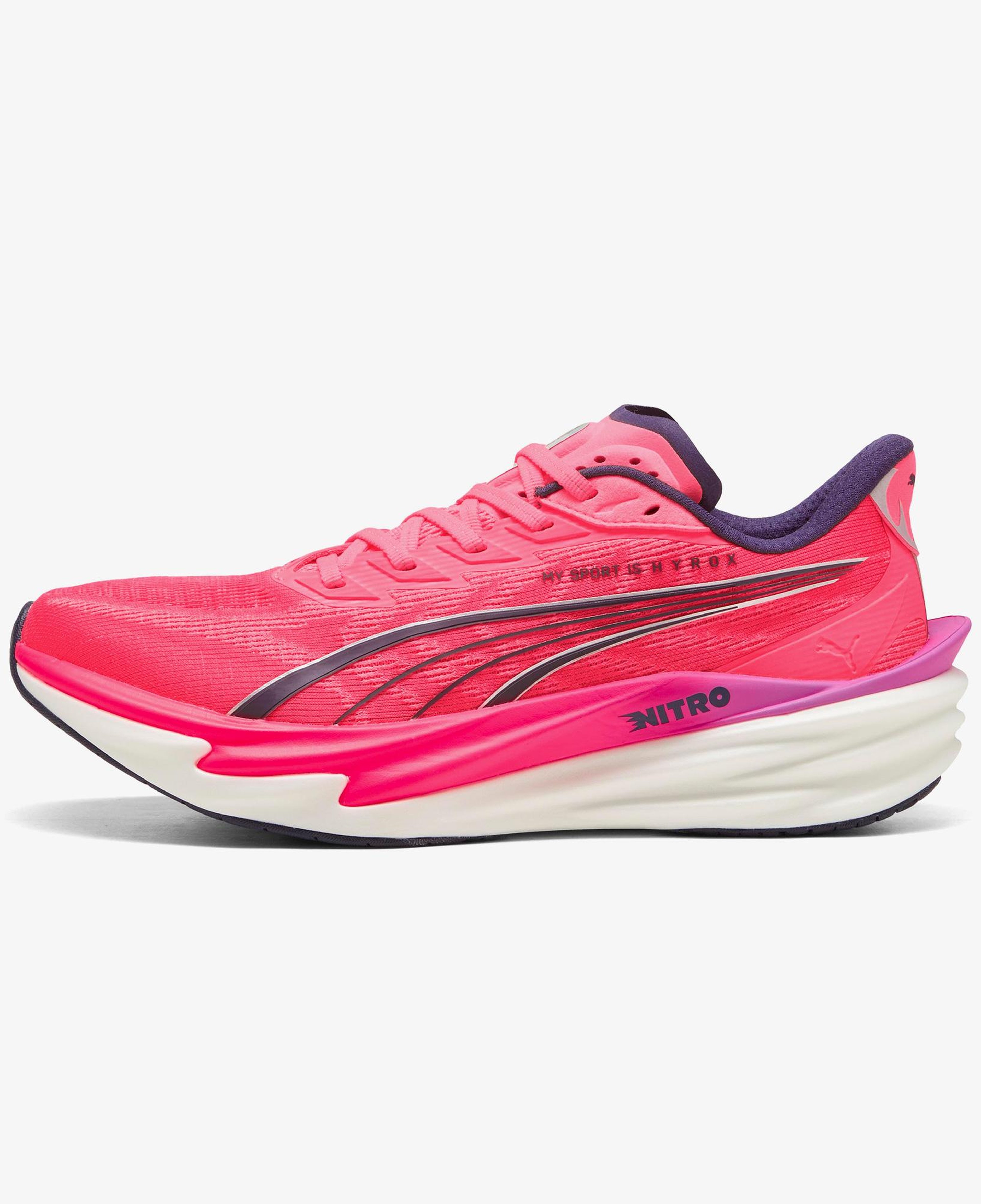 Puma Deviate Nitro 4 x Hyrox Erkek Beyaz Koşu Ayakkabısı