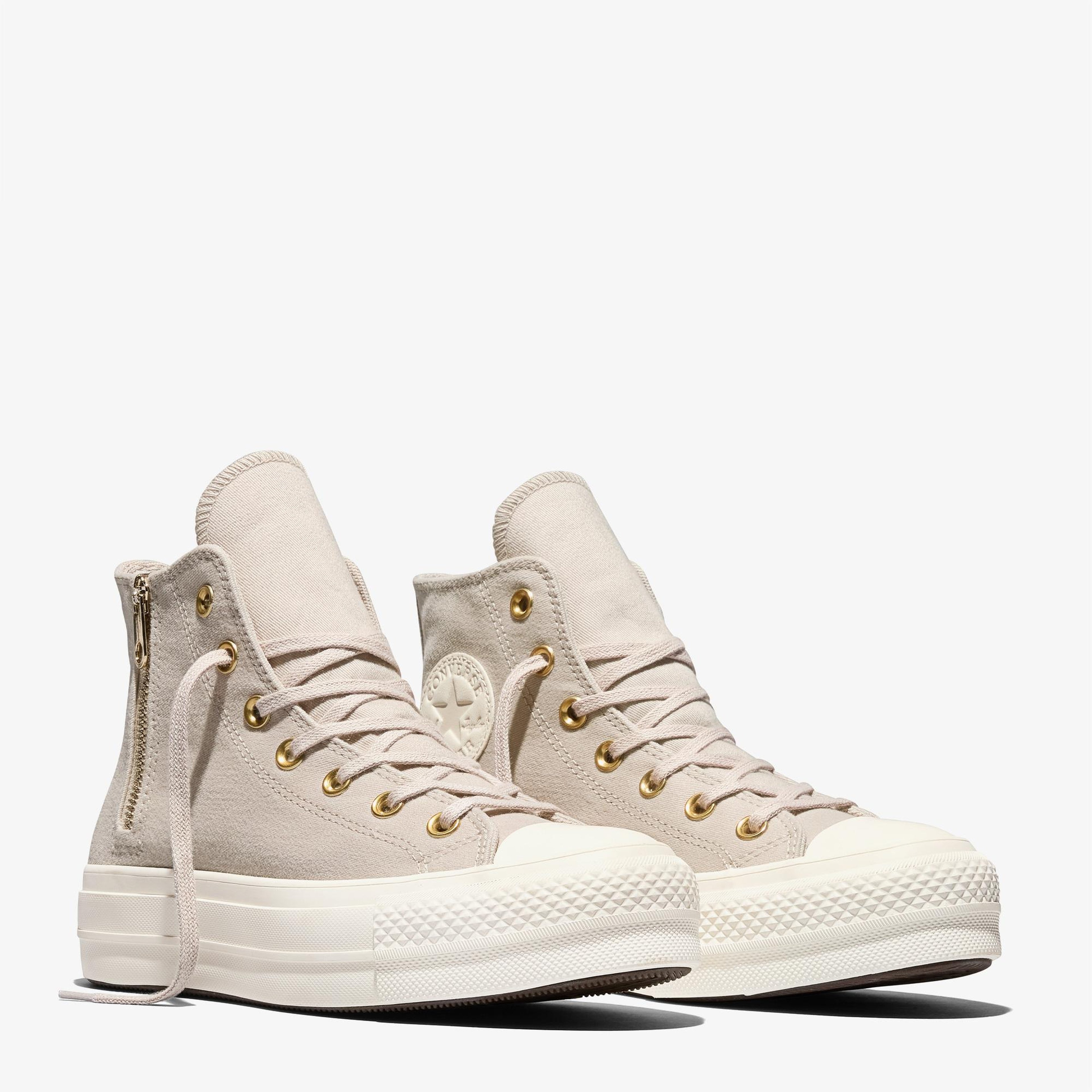 Converse Chuck Taylor All Star Platform Lift Krem Sneaker