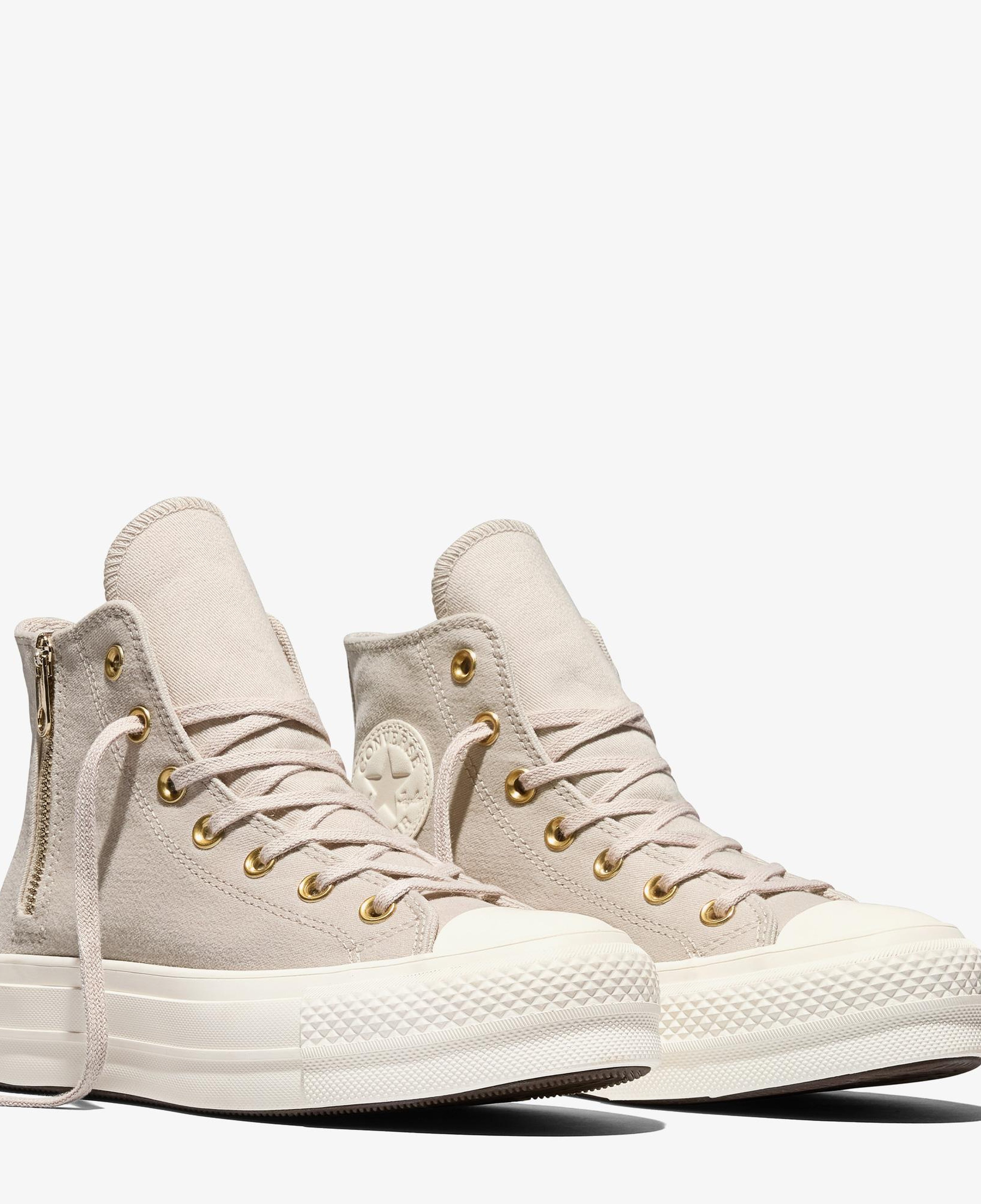 Converse Chuck Taylor All Star Platform Lift Krem Sneaker