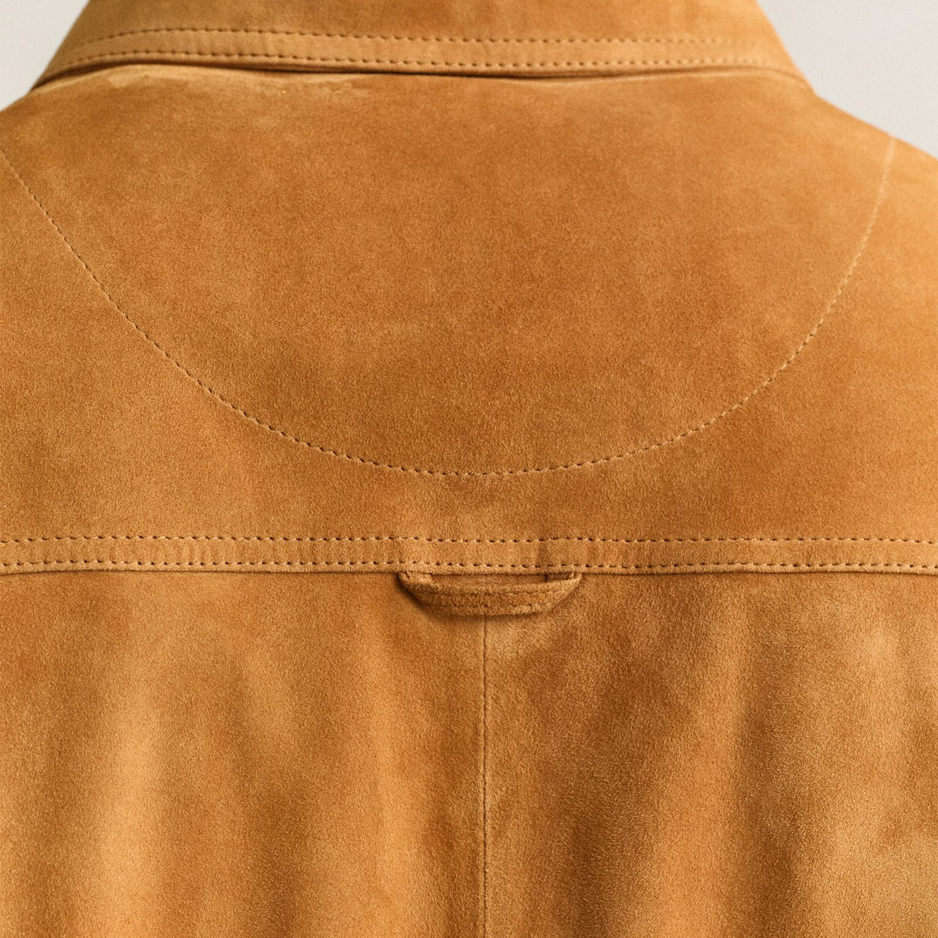 GANT Erkek Bej Relaxed Fit Süet Gömlek