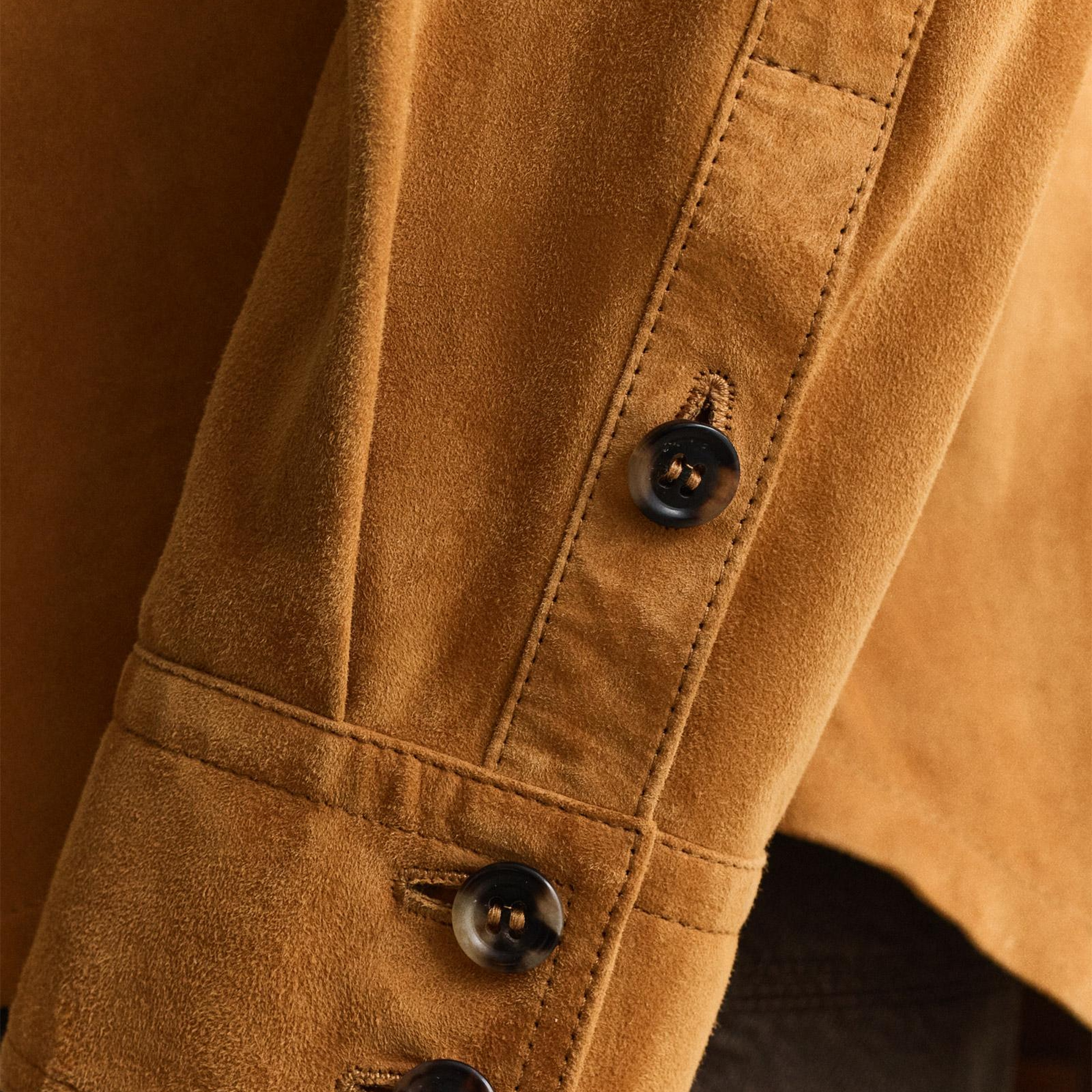 GANT Erkek Bej Relaxed Fit Süet Gömlek