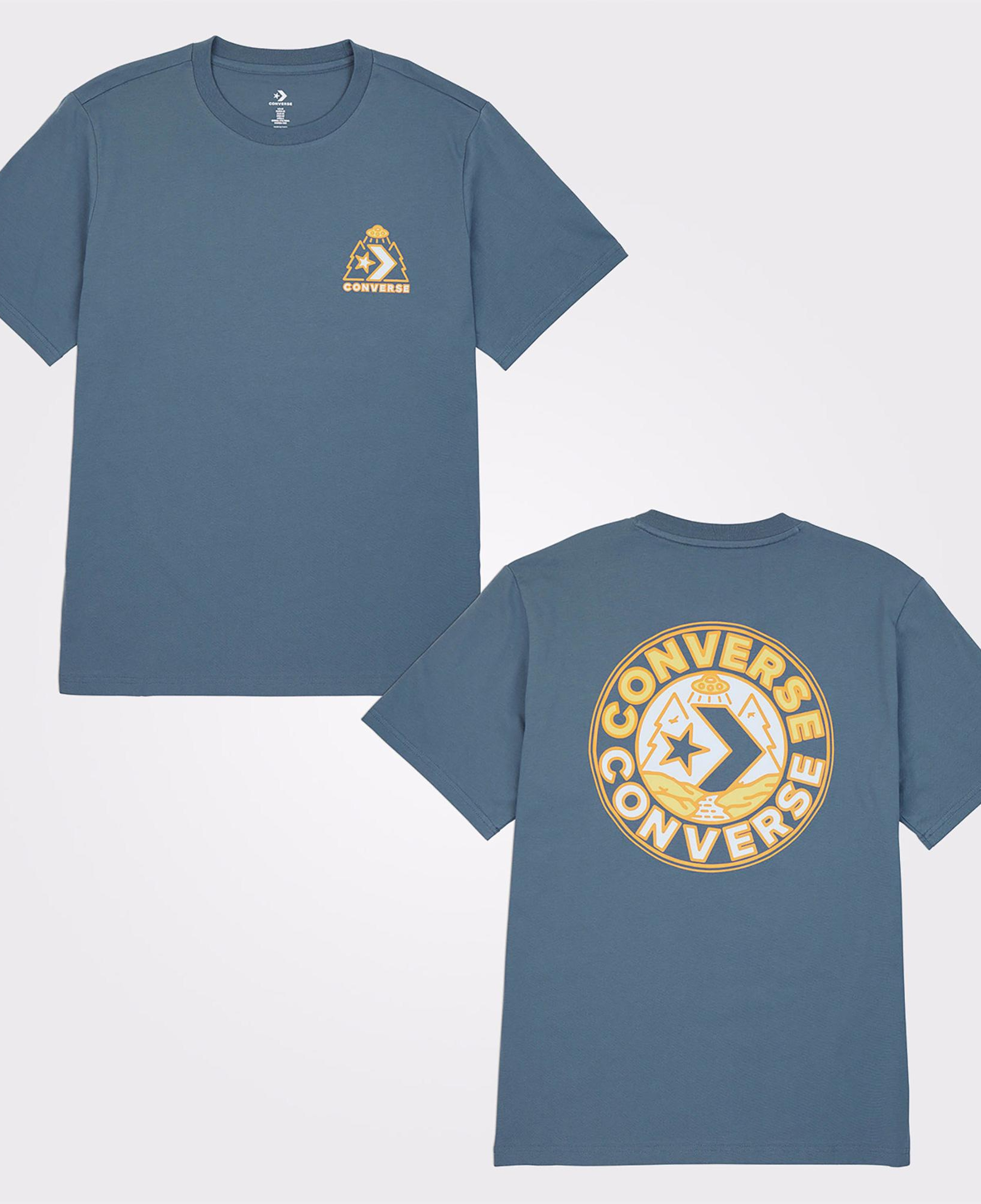 Converse Classic Erkek Baskılı Beyaz T-Shirt