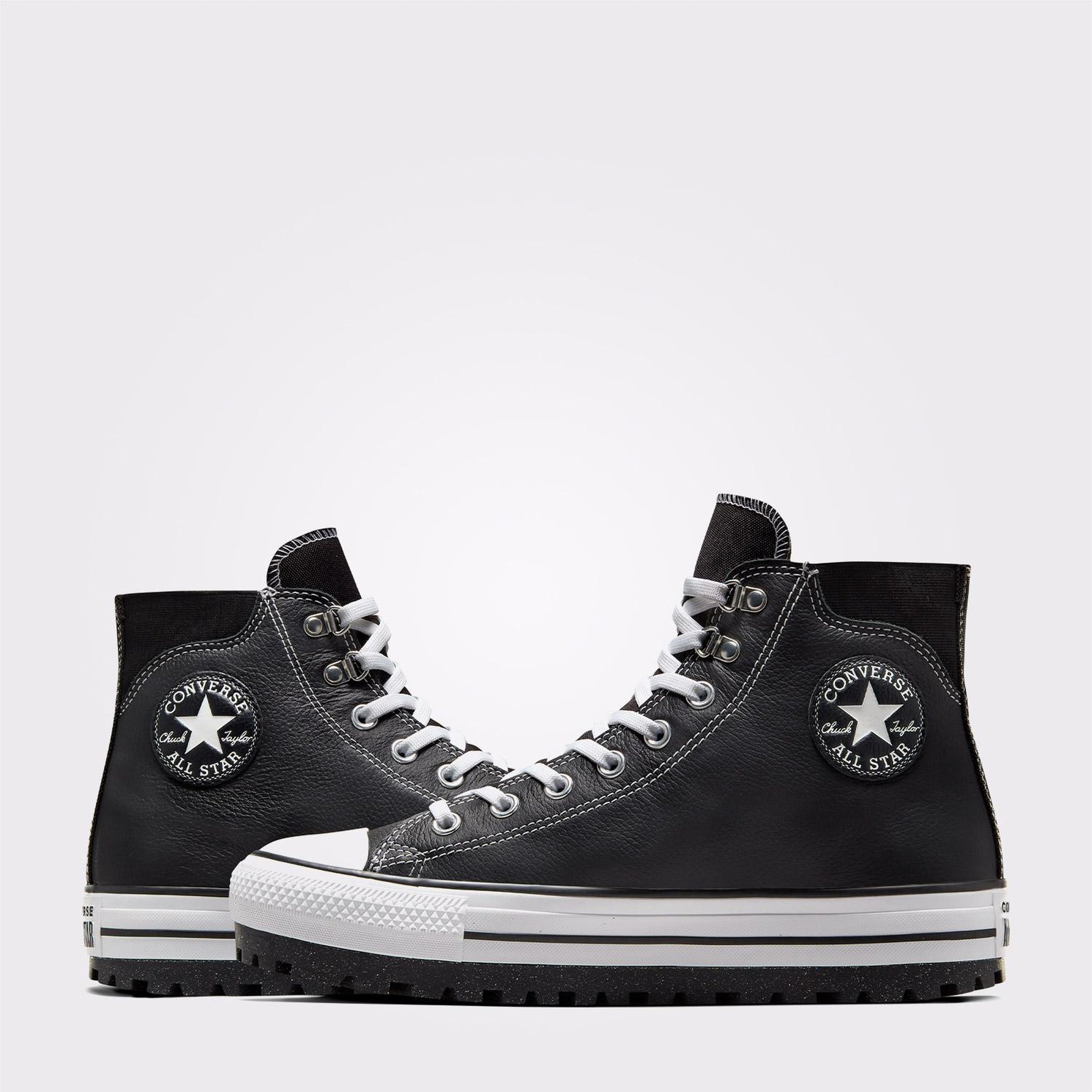 Converse Chuck Taylor All Star City Trek Unisex Siyah Deri Su Geçirmez Bot
