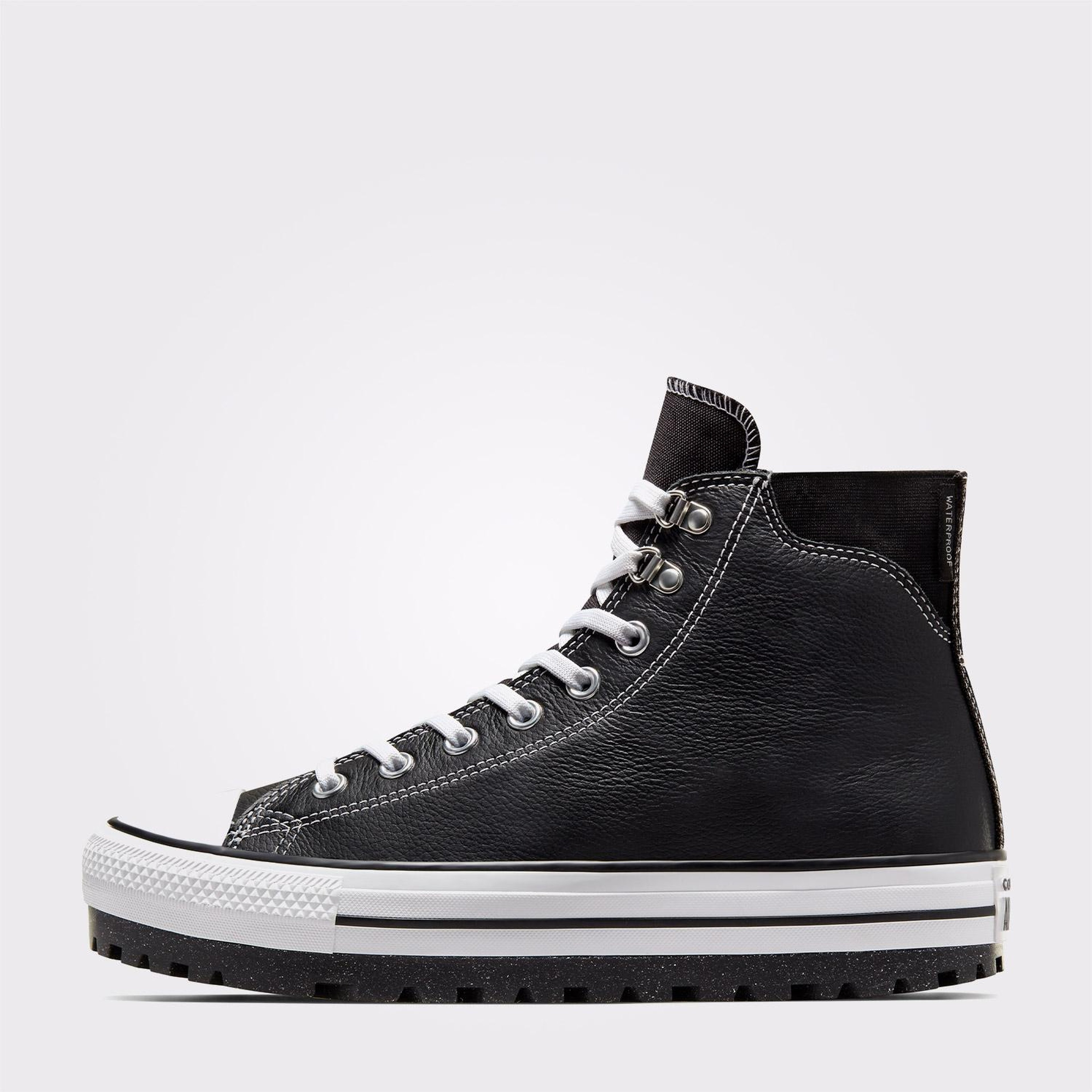 Converse Chuck Taylor All Star City Trek Unisex Siyah Deri Su Geçirmez Bot