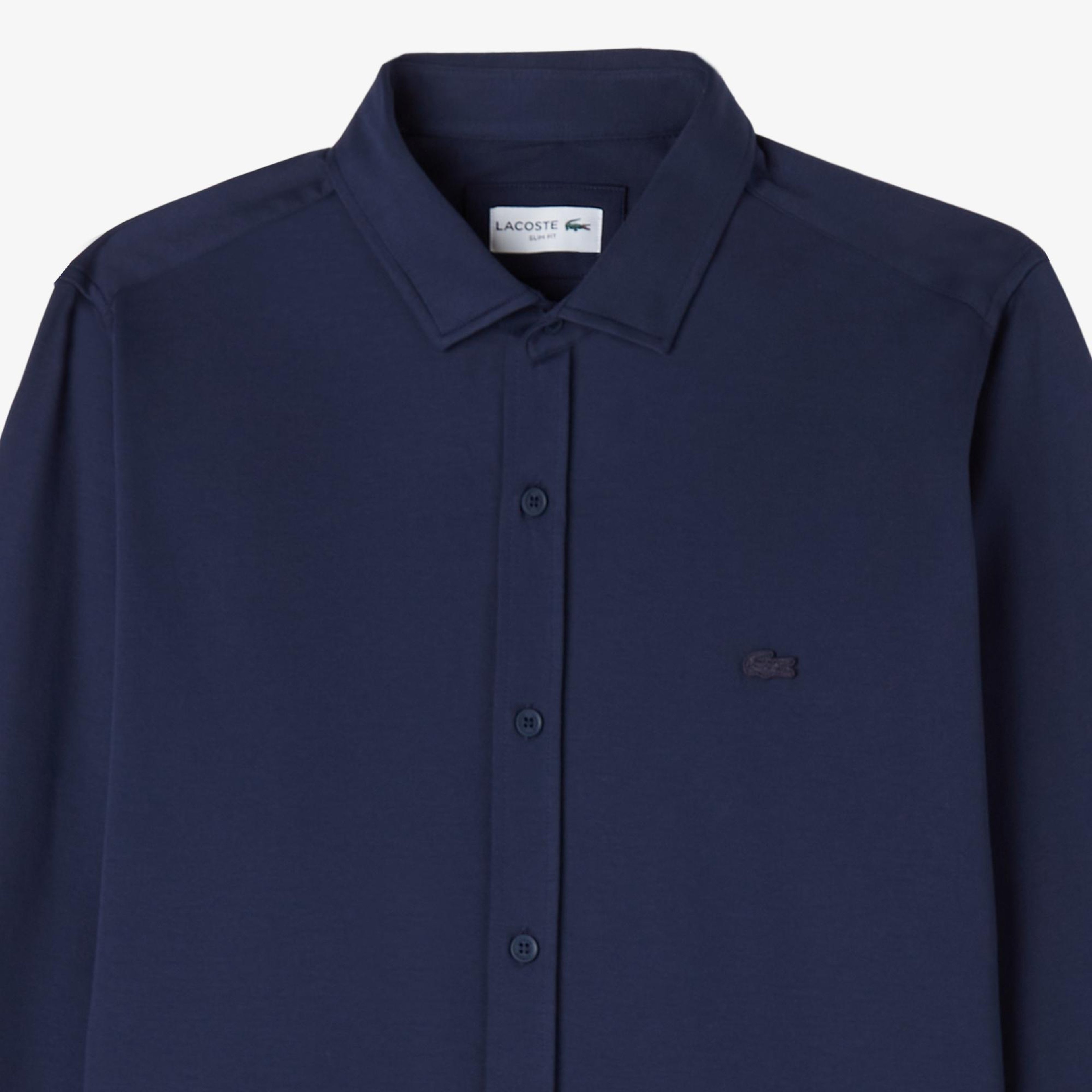 Erkek Slim Fit Lacivert Gömlek
