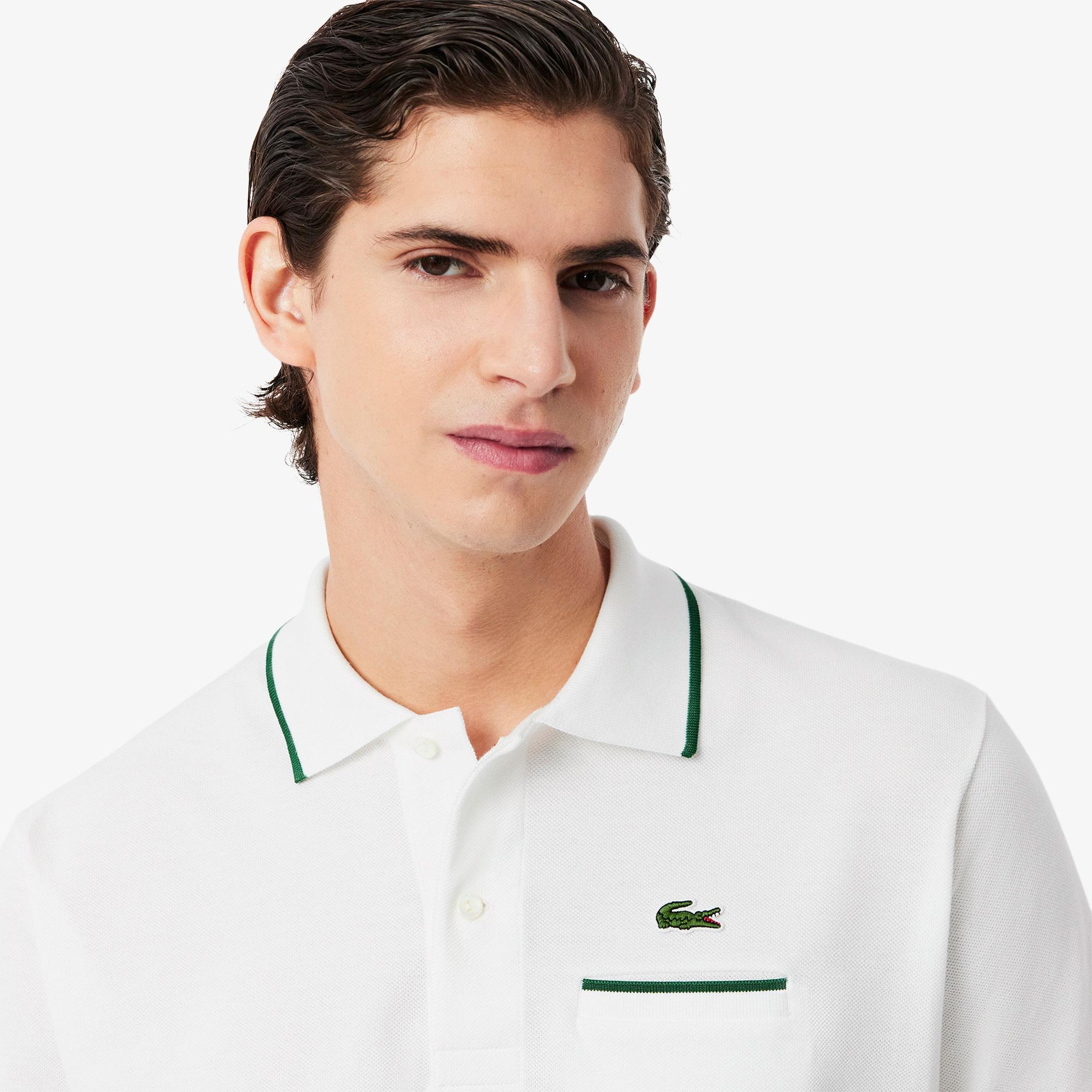 L.12.12 Erkek Classic Fit Beyaz Polo