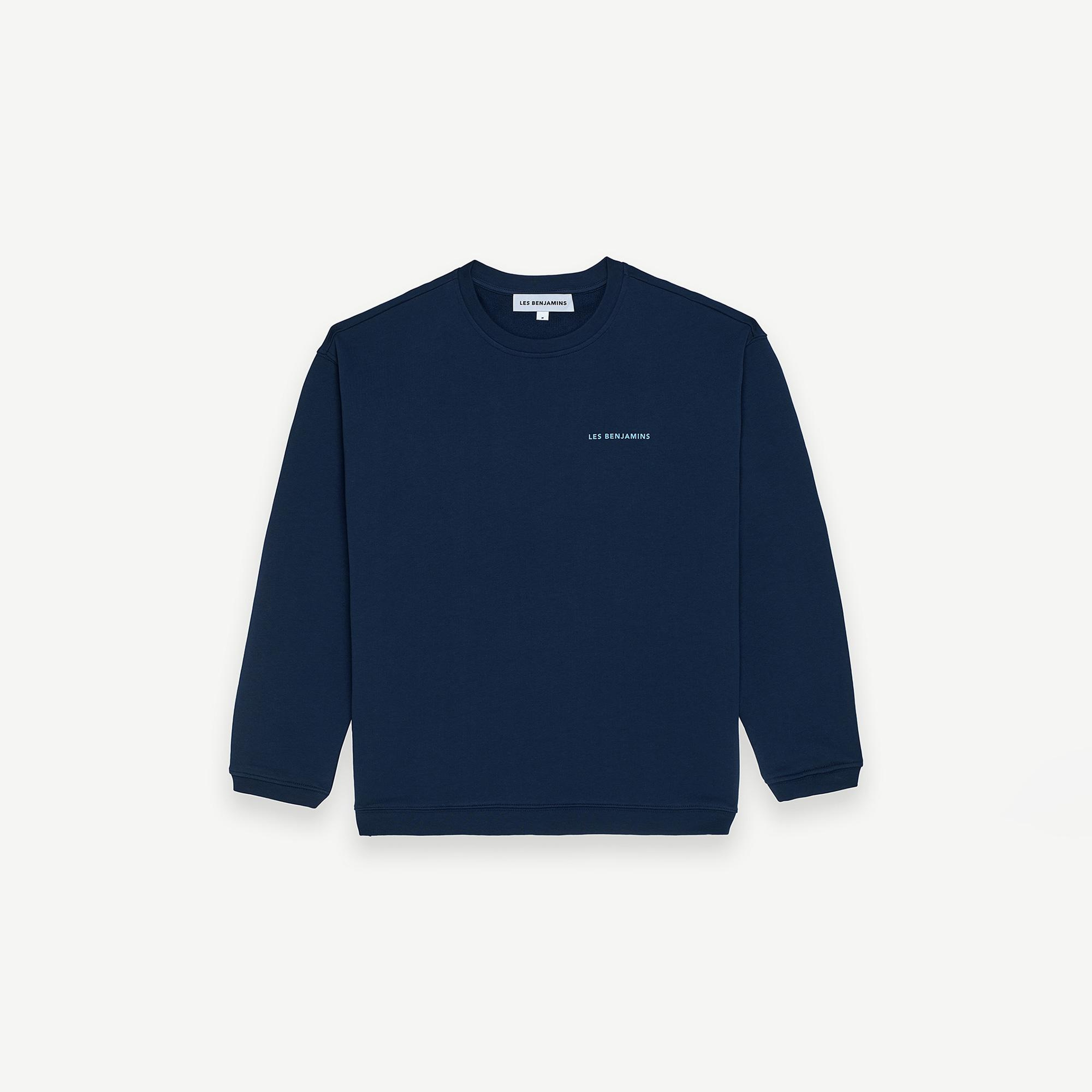 Les Benjamins Erkek Mavi Sweatshirt