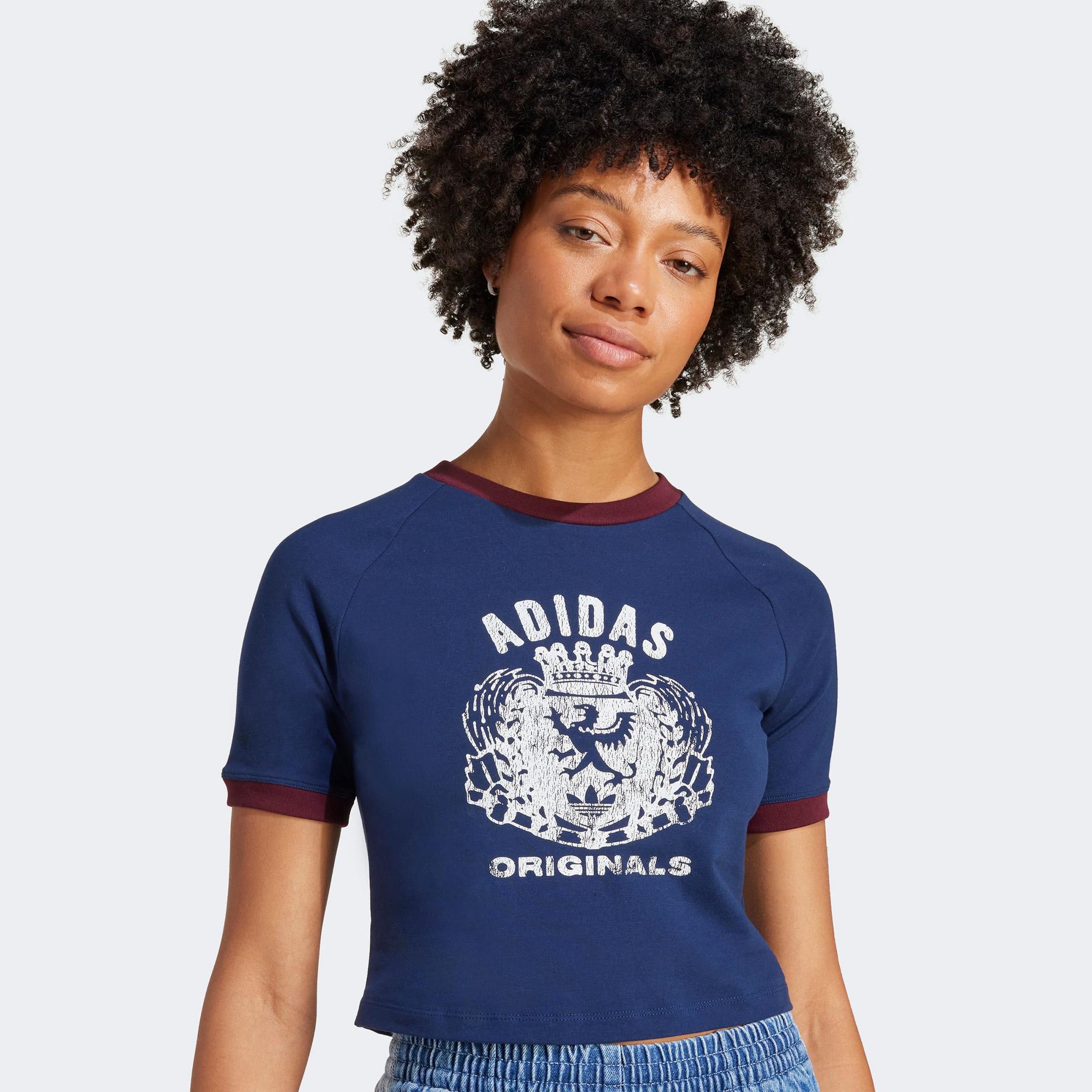 adidas Grfx Kadın Lacivert T-Shirt