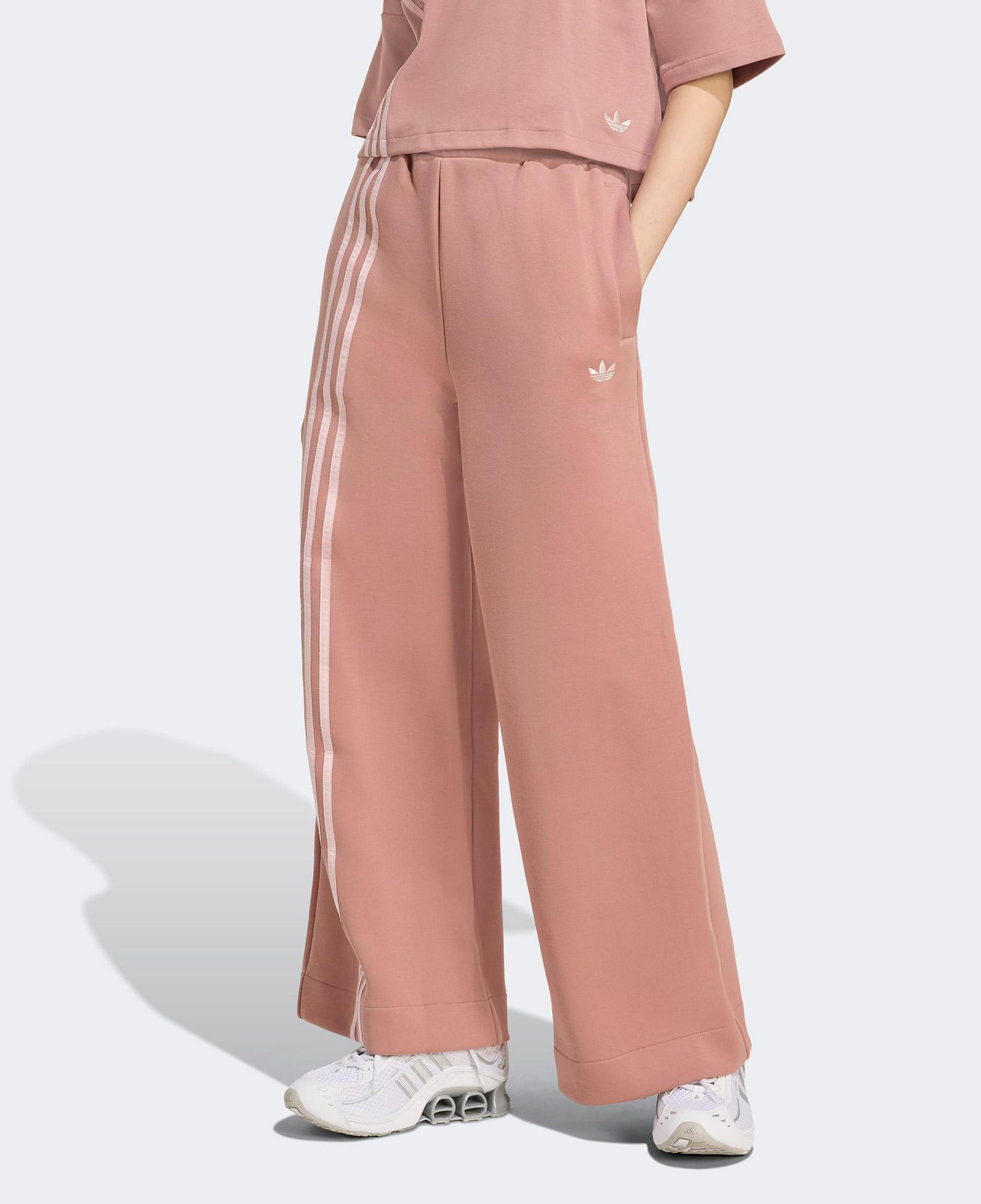 adidas Off Placed 3 Bant Wide Kadın Pembe Eşofman Altı