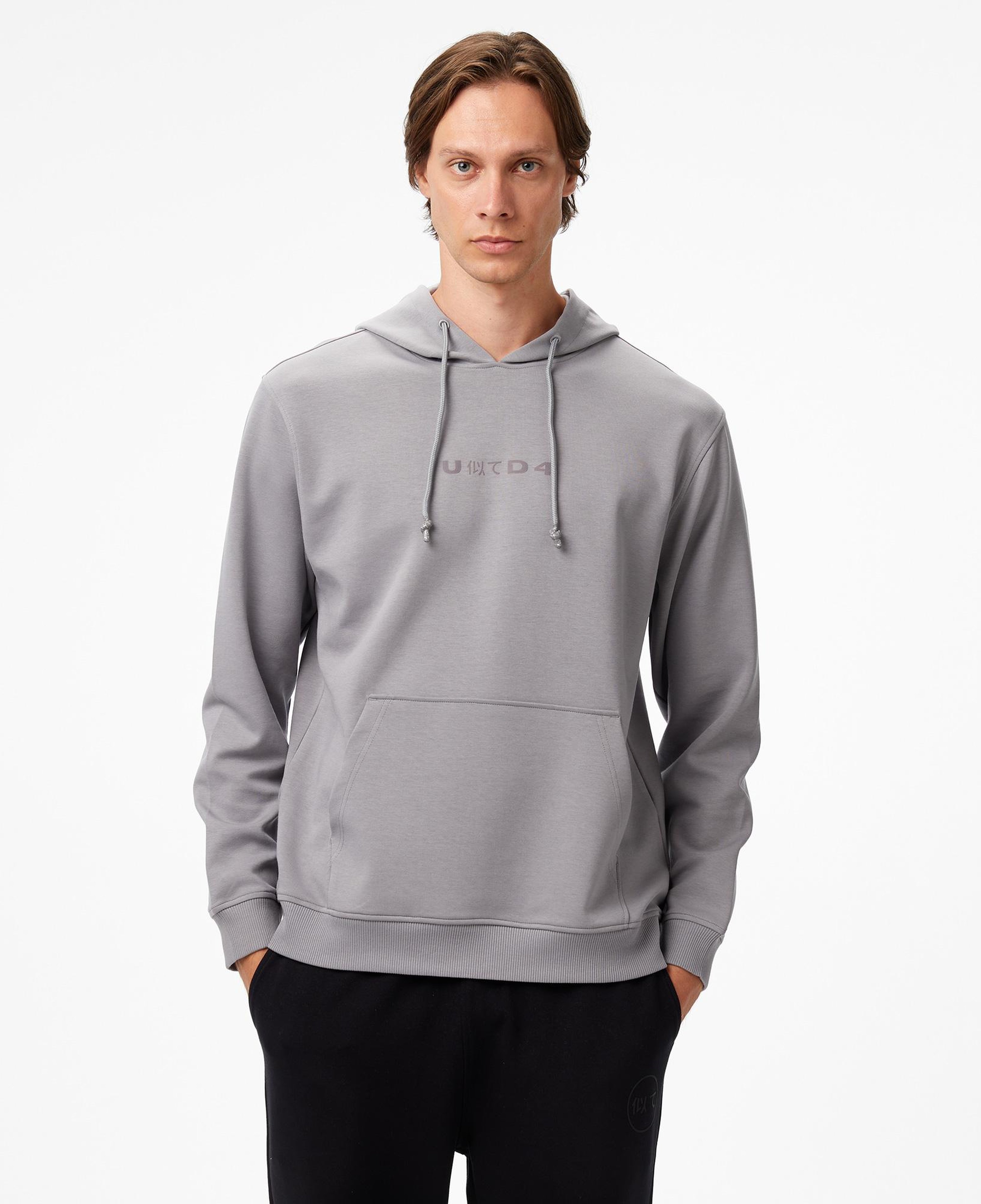UNITED4 Classic Erkek Gri Hoodie