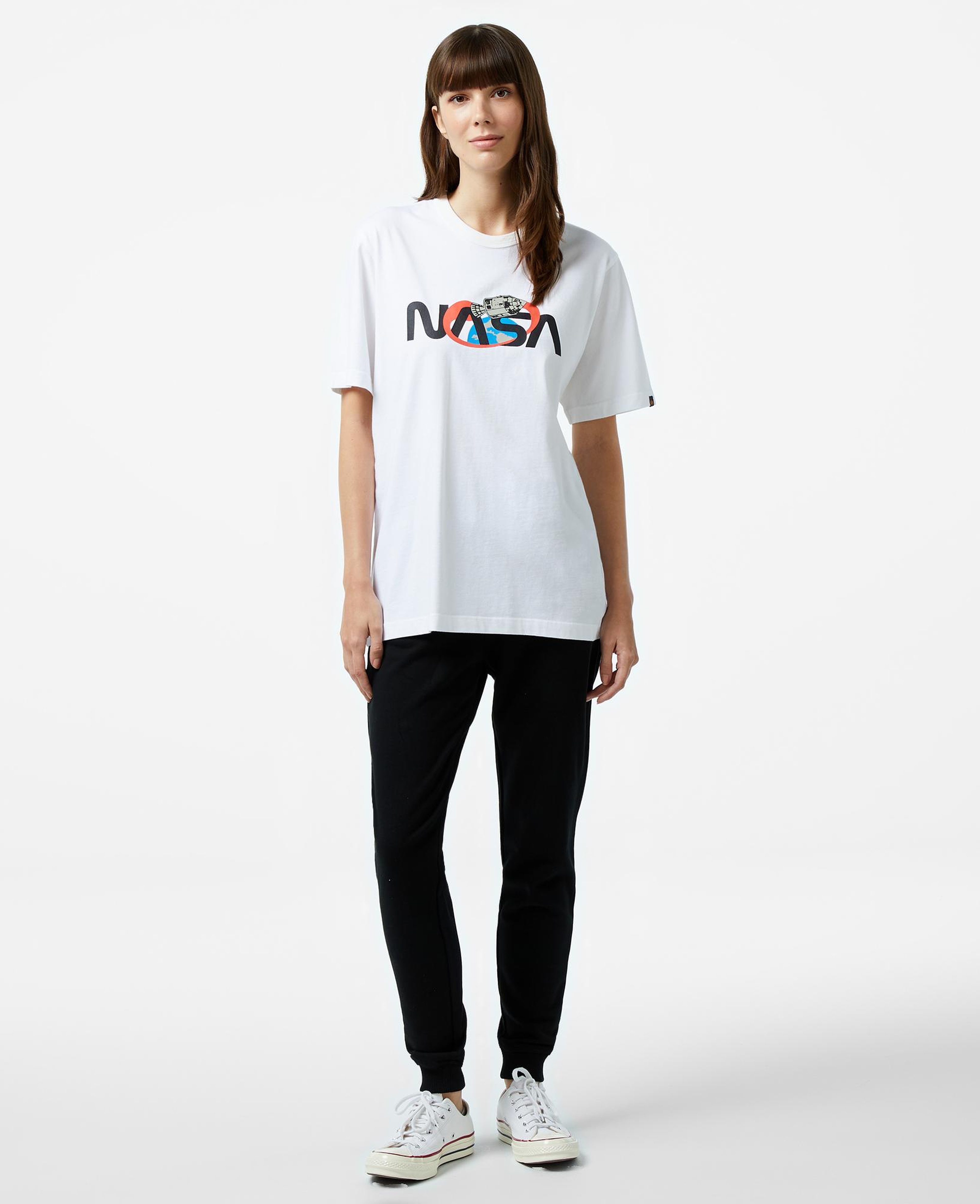 Alpha Industries Nasa Space Unisex Beyaz T-Shirt