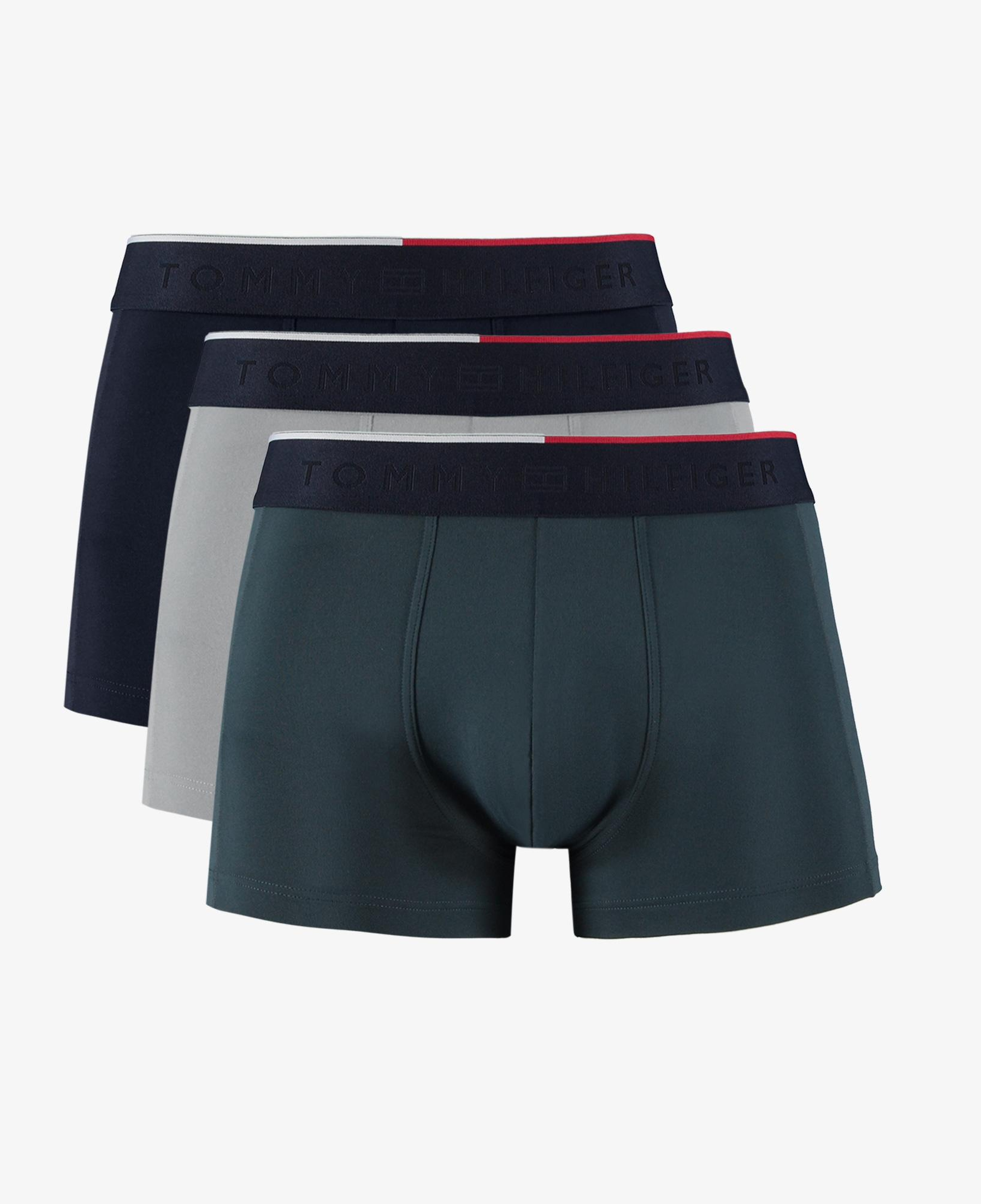 Tommy Hilfiger Trunk 3'lü Erkek Yeşil Boxer