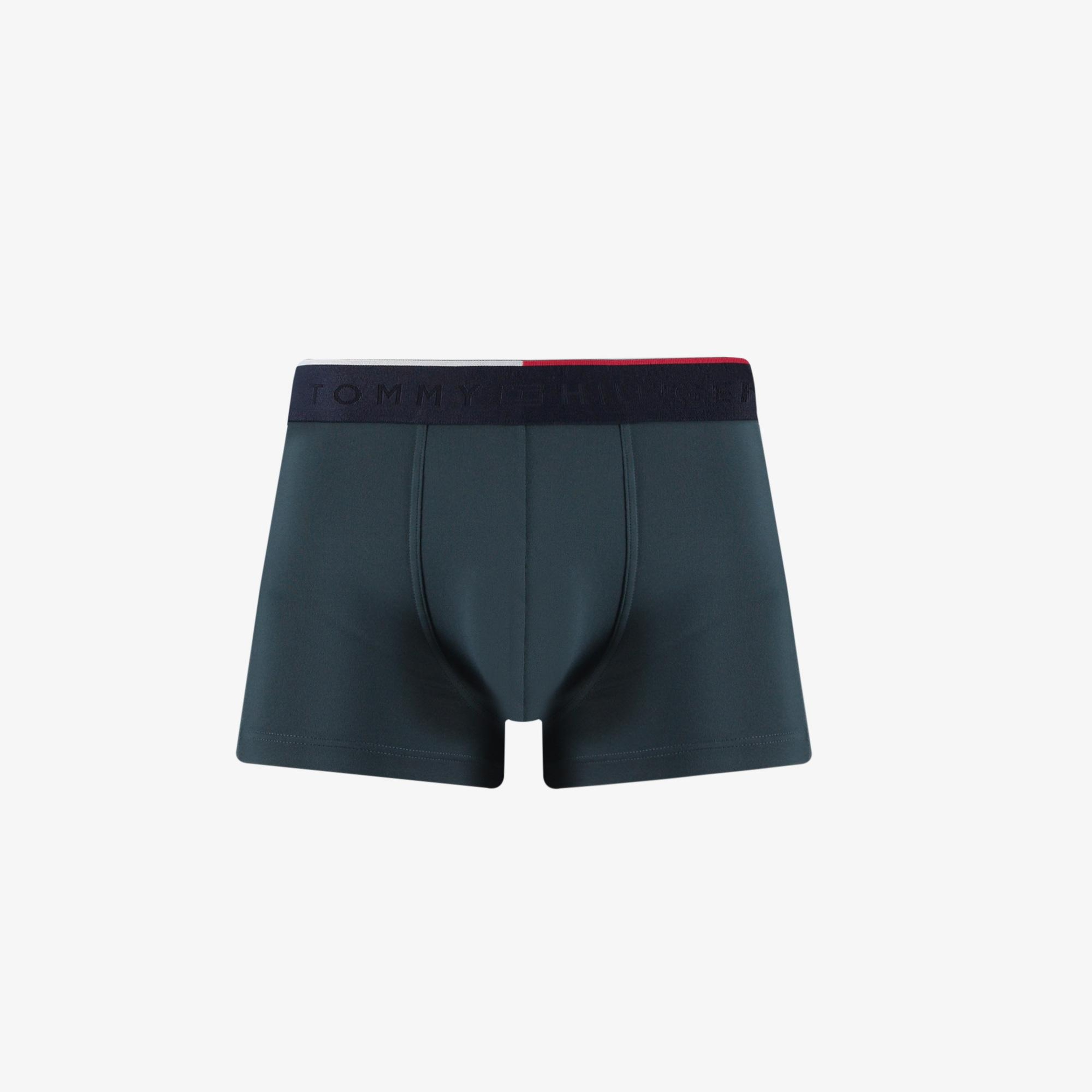 Tommy Hilfiger Trunk 3'lü Erkek Yeşil Boxer