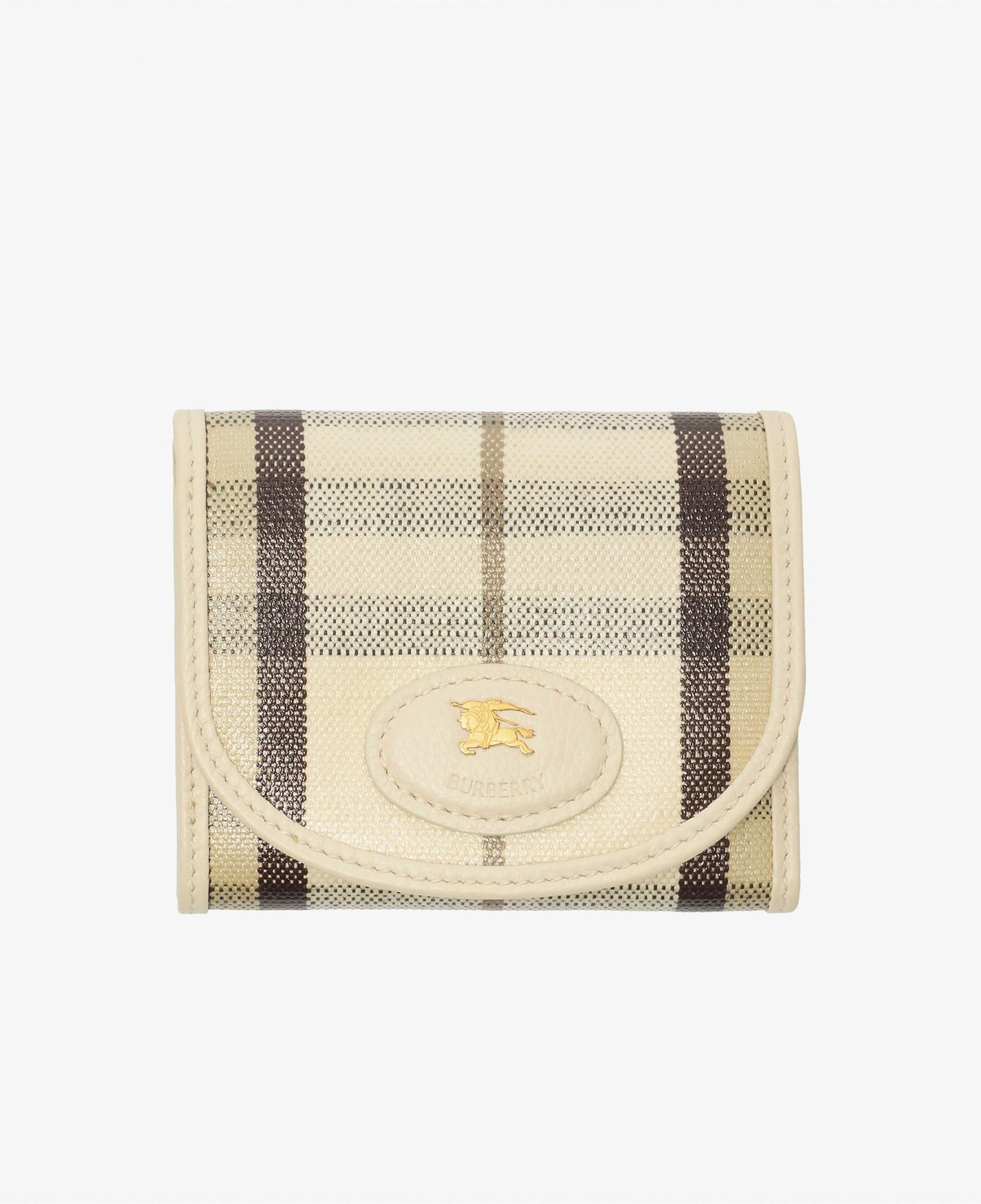 Burberry Highlands Compact Kadın Bej Keten Cüzdan