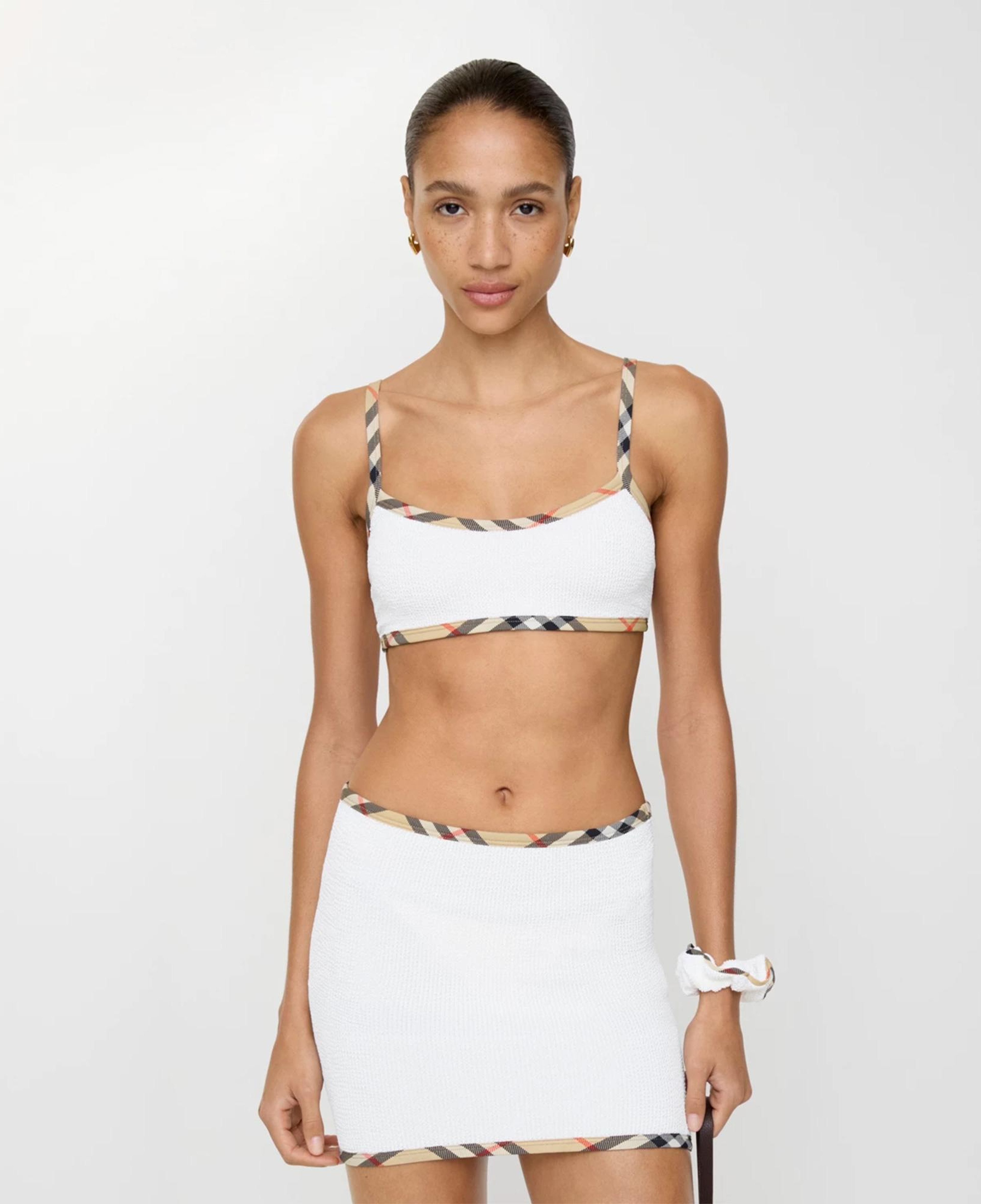 Burberry x Hunza G Devyn Yüzme Eteği/Bandeau Üst
