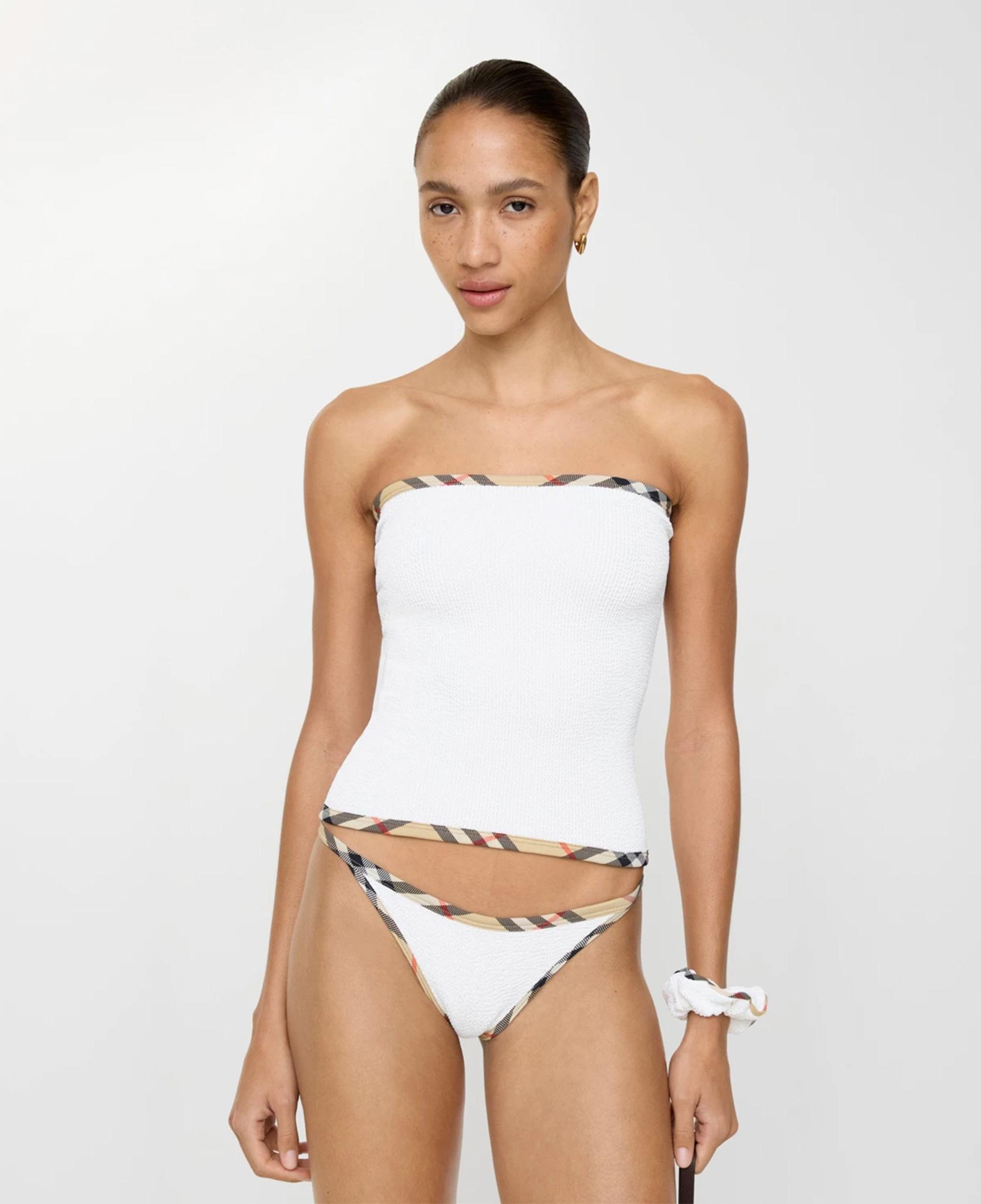 Burberry x Hunza G Devyn Yüzme Eteği/Bandeau Üst