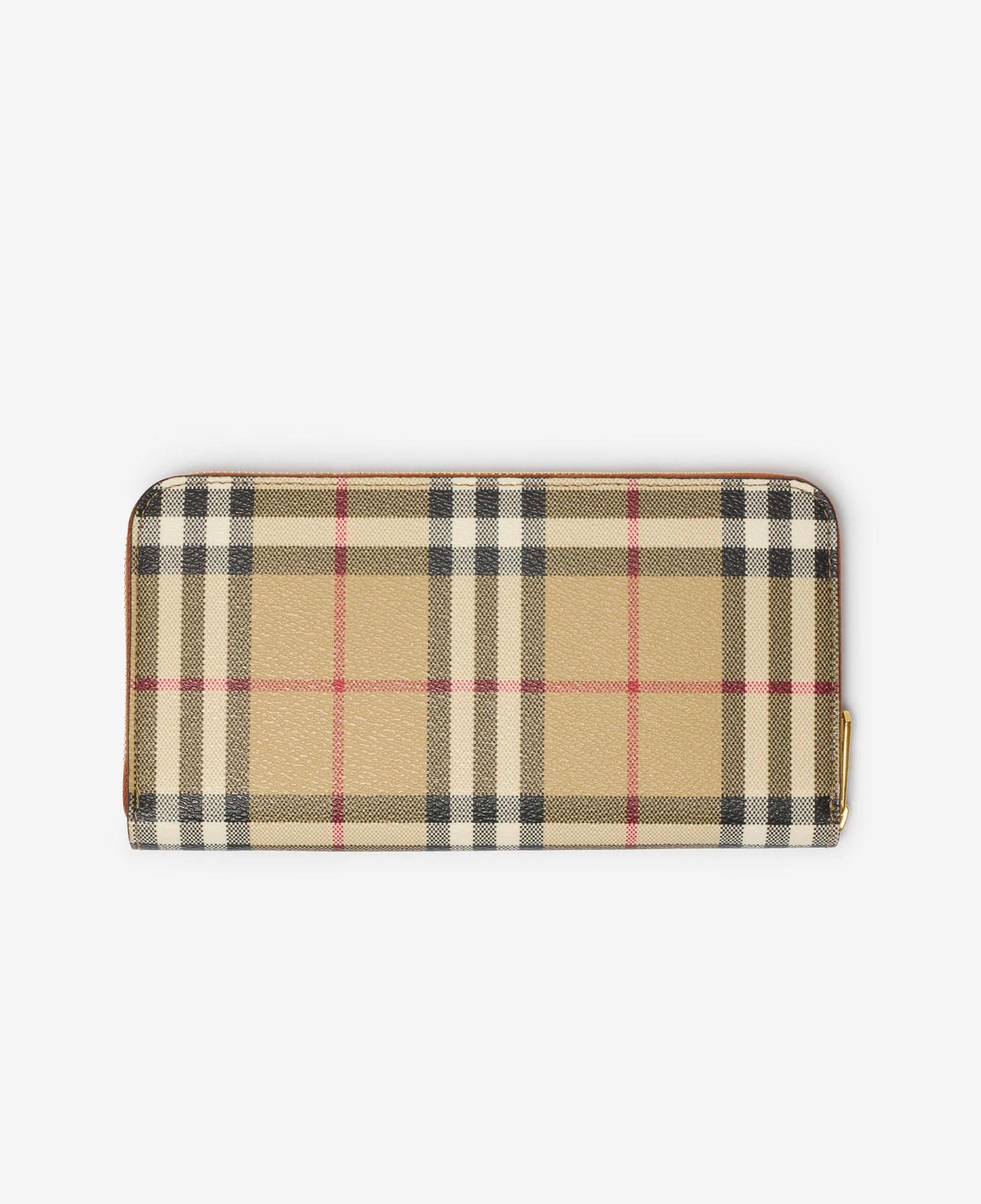 Burberry Check Zip Kadın Bej Cüzdan
