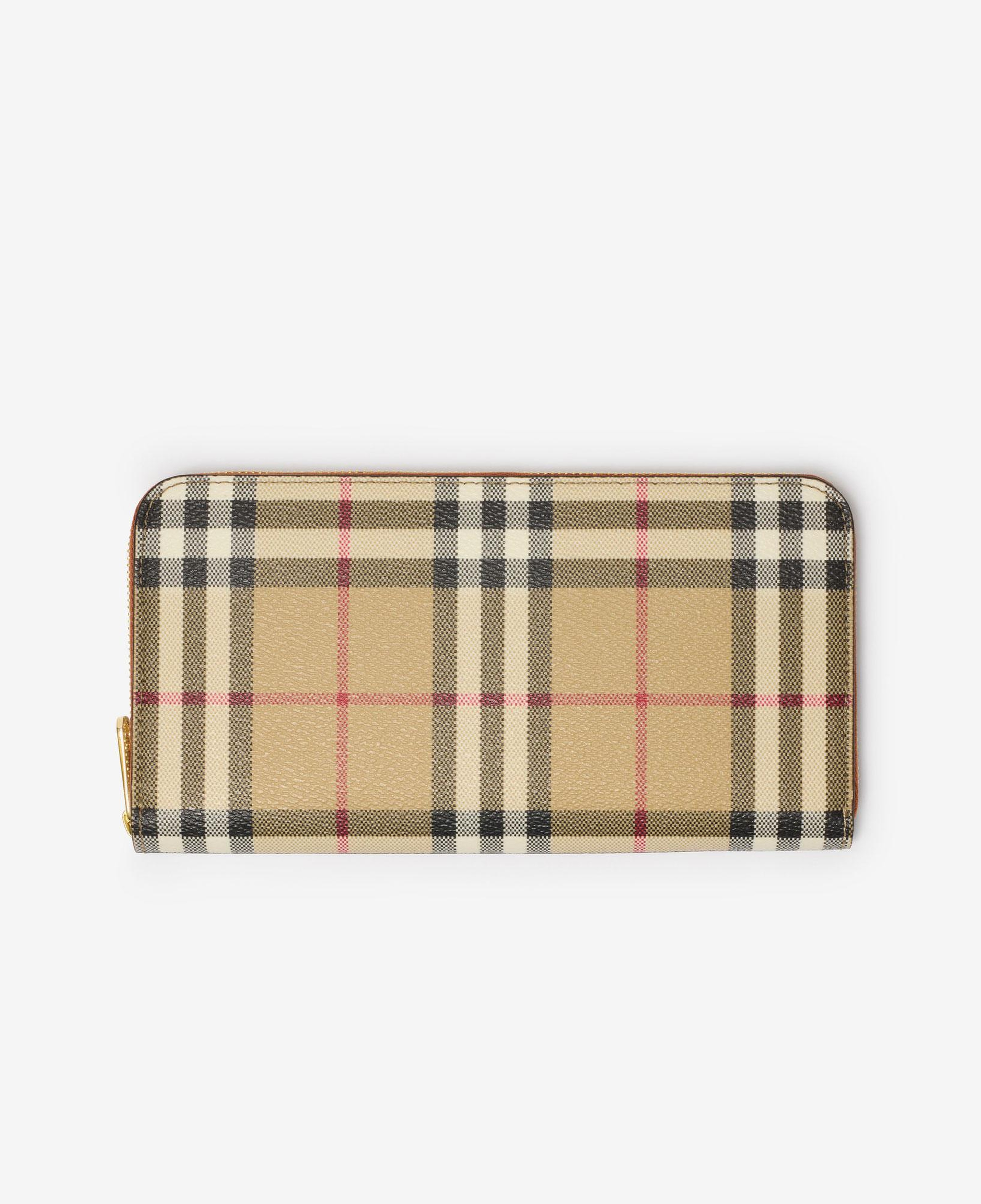 Burberry Check Zip Kadın Bej Cüzdan