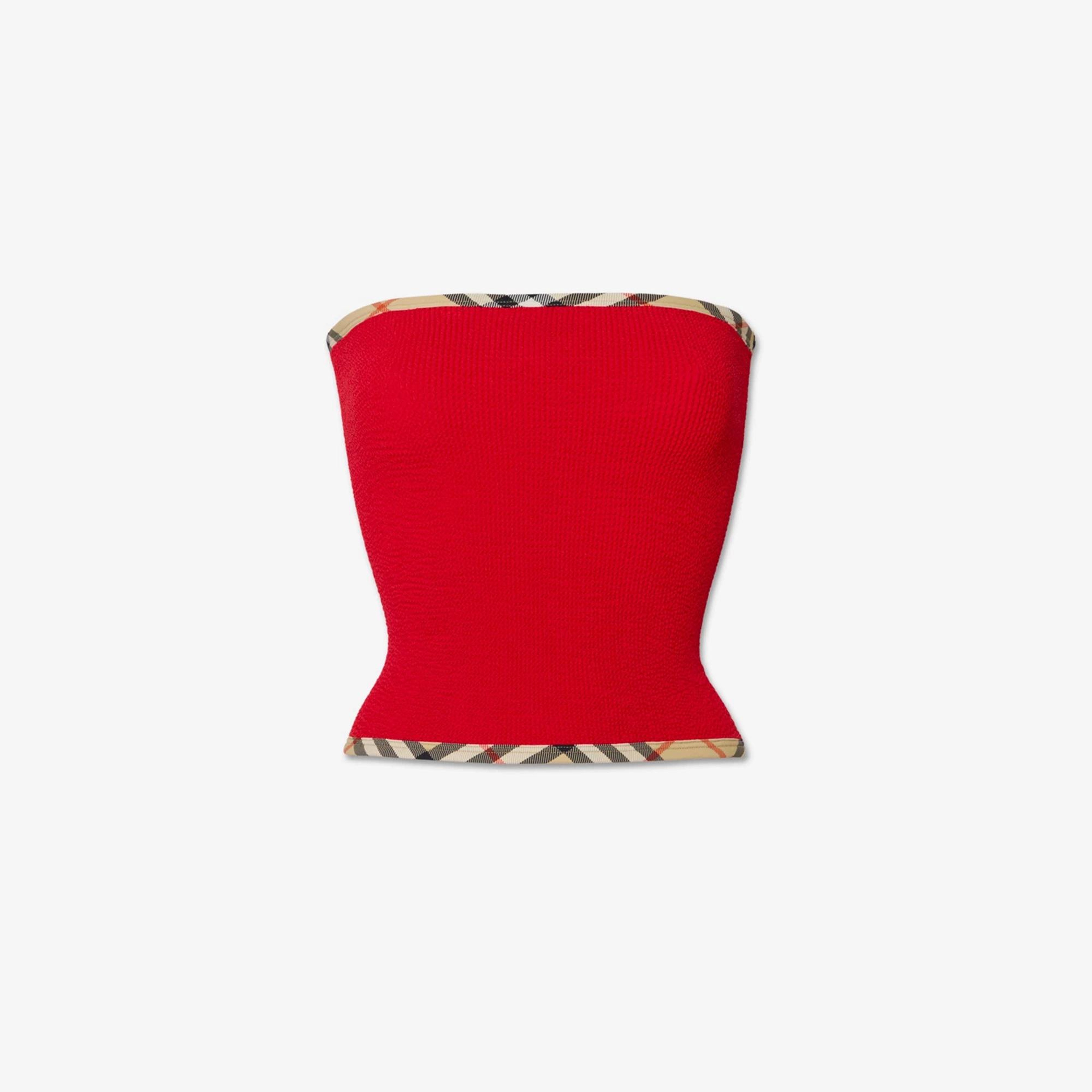 Burberry x Hunza G Devyn Yüzme Eteği/Bandeau Üst