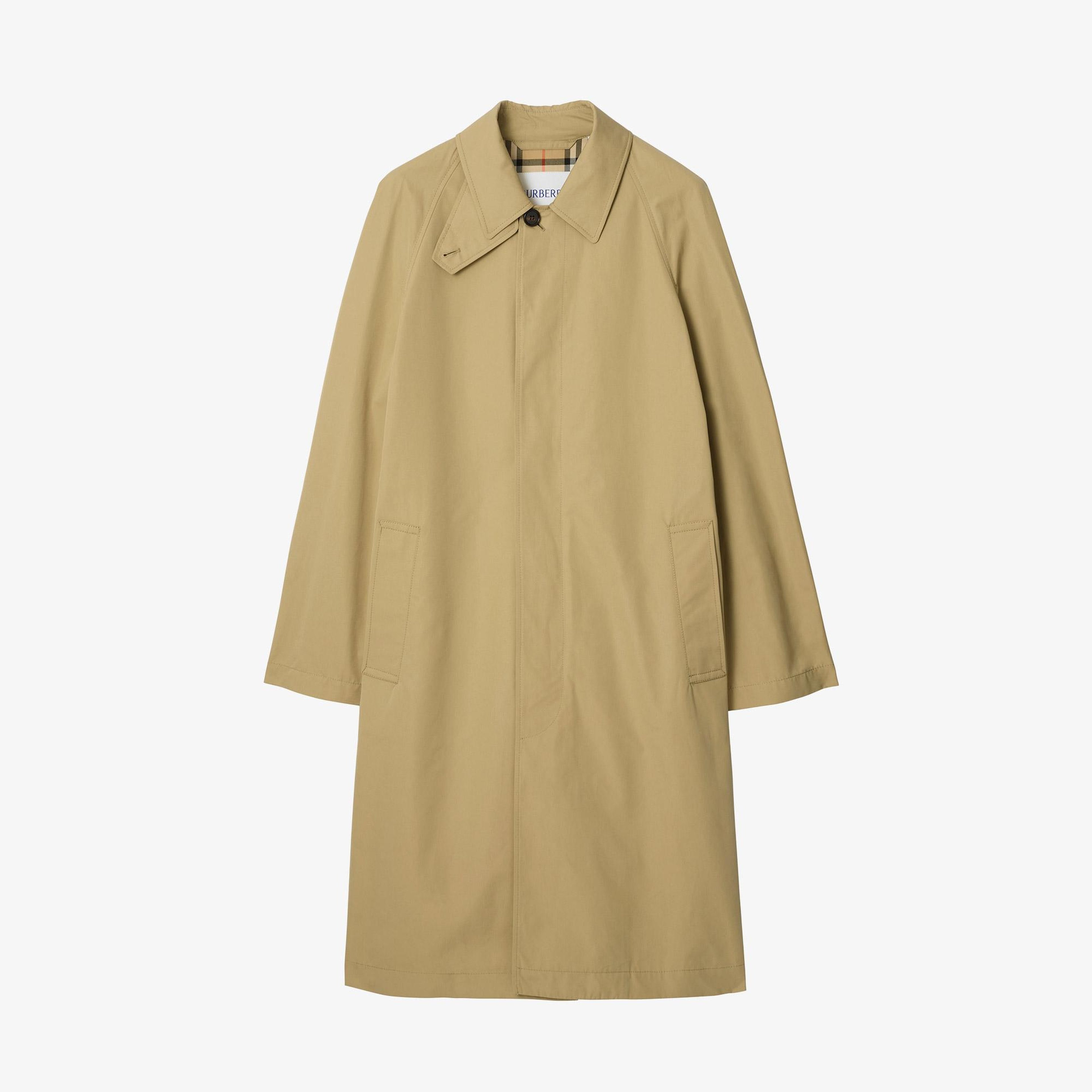 Burberry Long Cotton Car Erkek Bej Trençkot