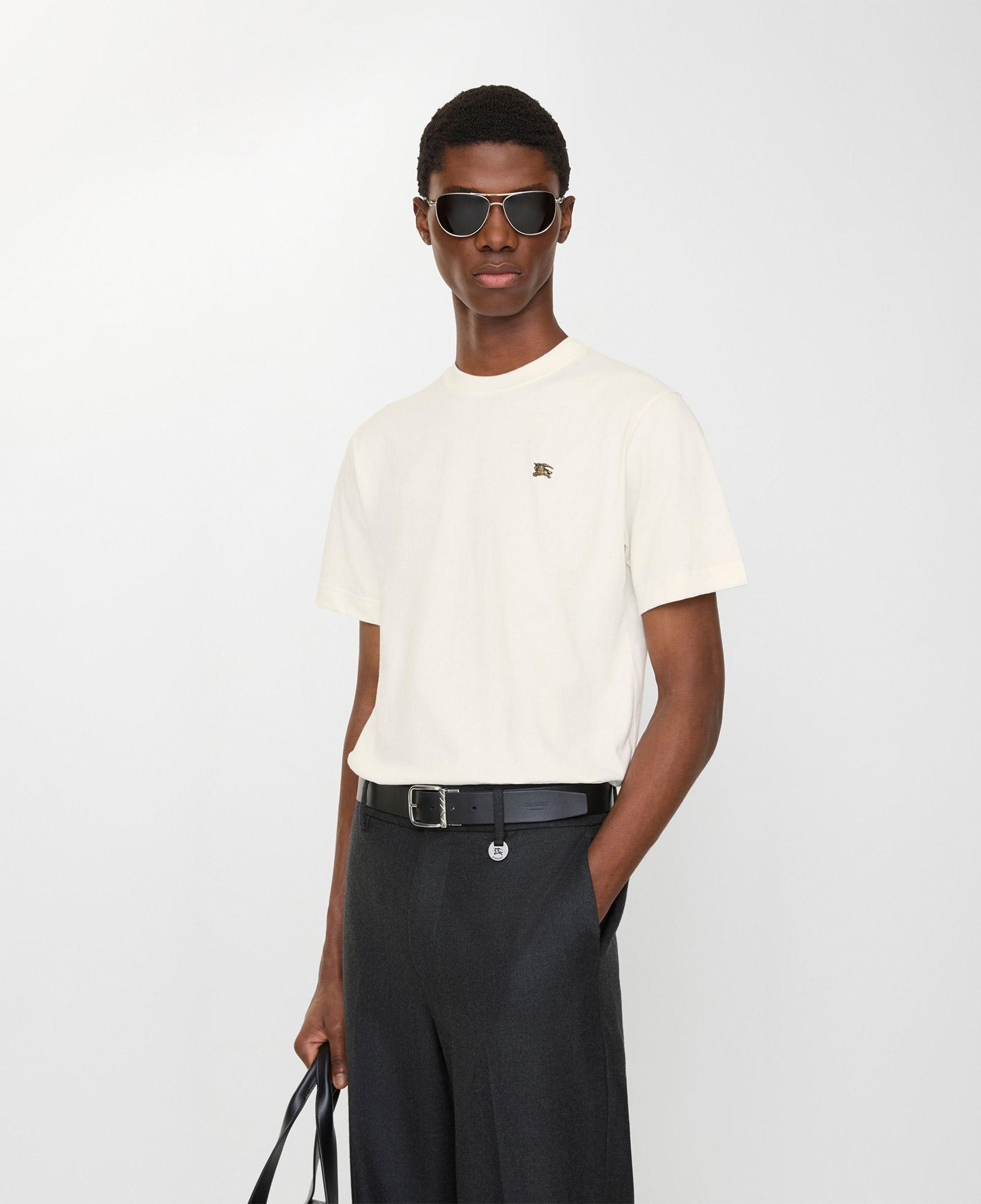 Burberry Metal Ekd Cotton Erkek Beyaz T-Shirt