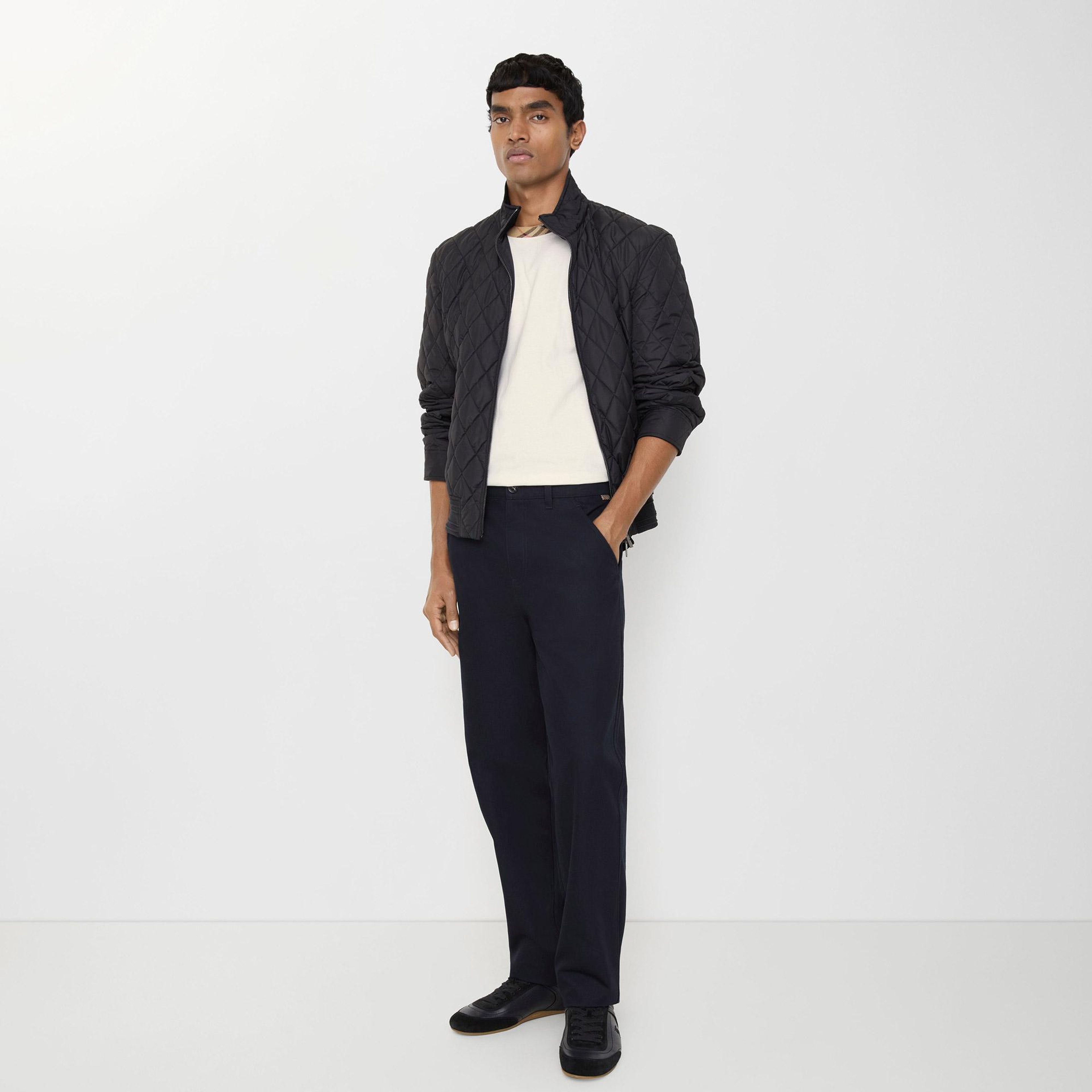 Burberry Cotton Twill Chinos Erkek Lacivert Pantolon