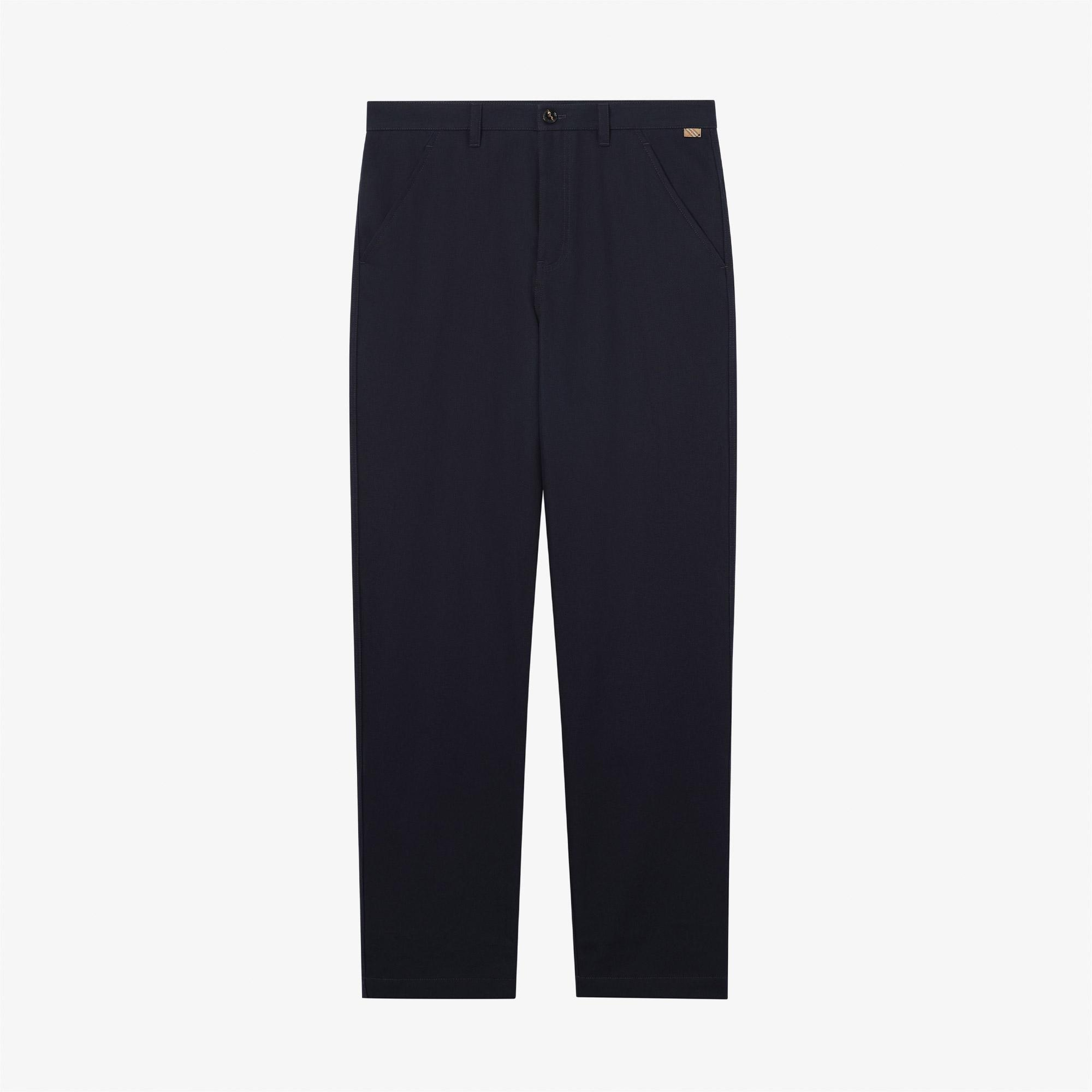 Burberry Cotton Twill Chinos Erkek Lacivert Pantolon